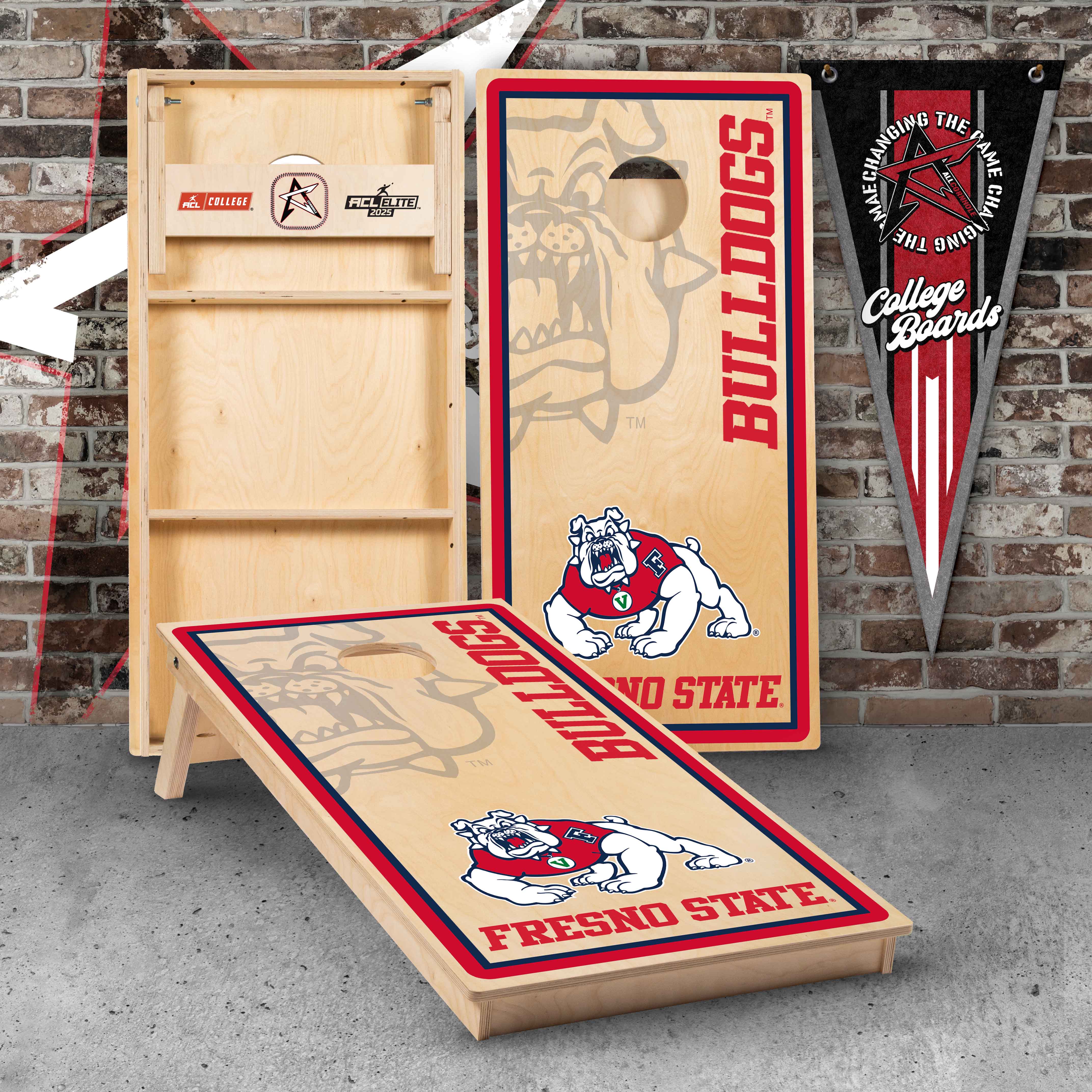 Officially Licensed Collegiate Cornhole Boards - Fresno State