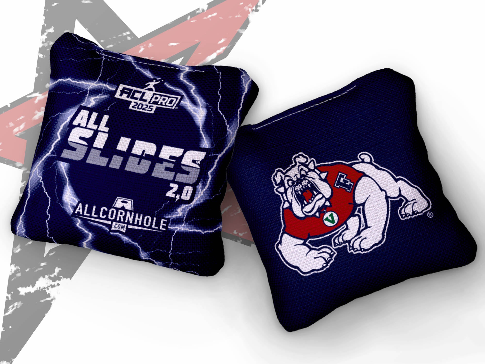 Officially Licensed Collegiate Cornhole Bags - AllCornhole All-Slide 2.0 - Set of 4 - Fresno State