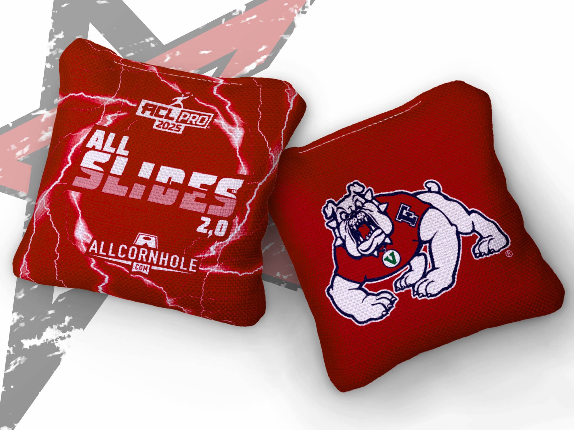 Officially Licensed Collegiate Cornhole Bags - AllCornhole All-Slide 2.0 - Set of 4 - Fresno State