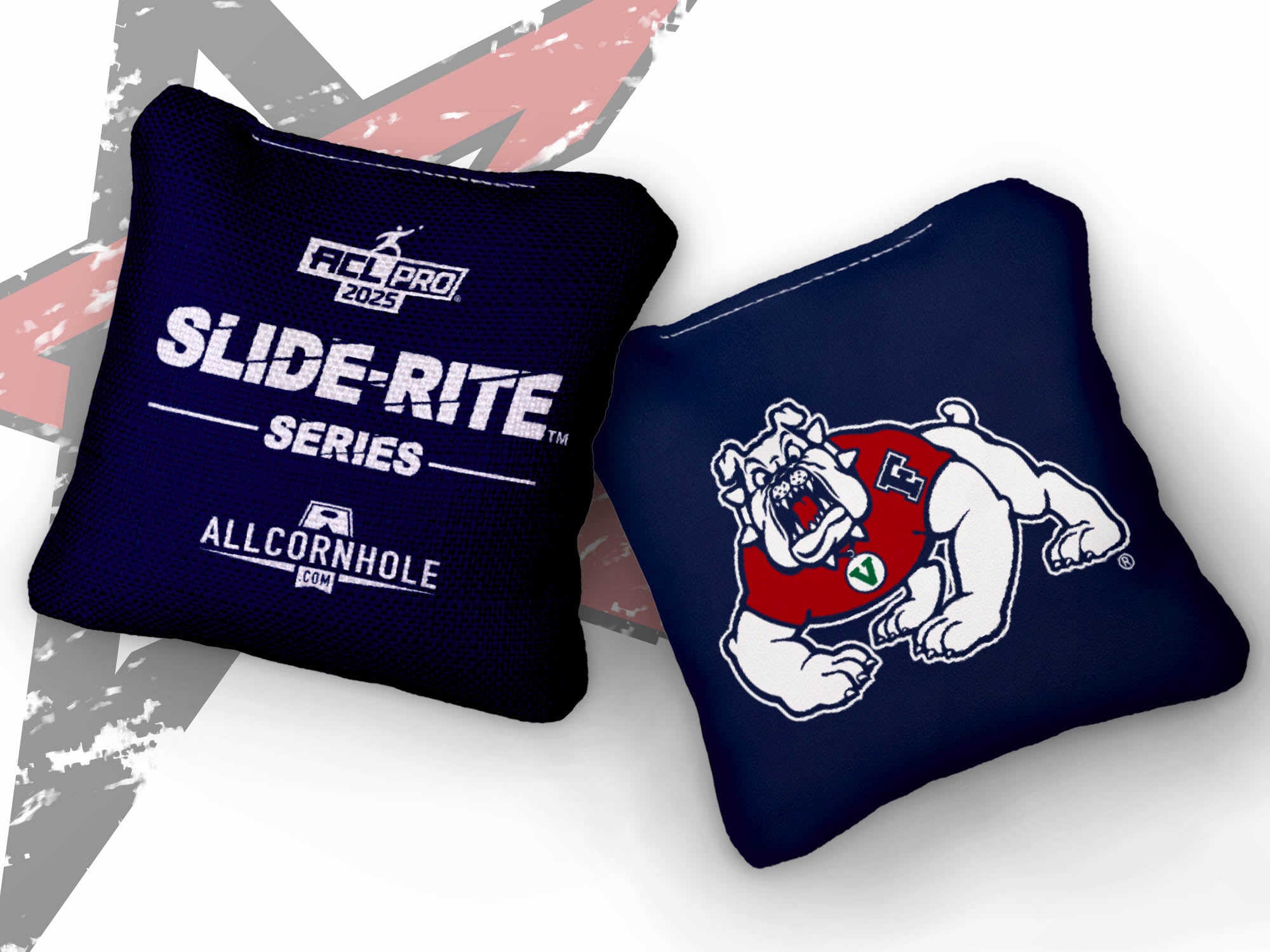 Officially Licensed Collegiate Cornhole Bags - AllCornhole Slide Rite - Set of 4 - Fresno State