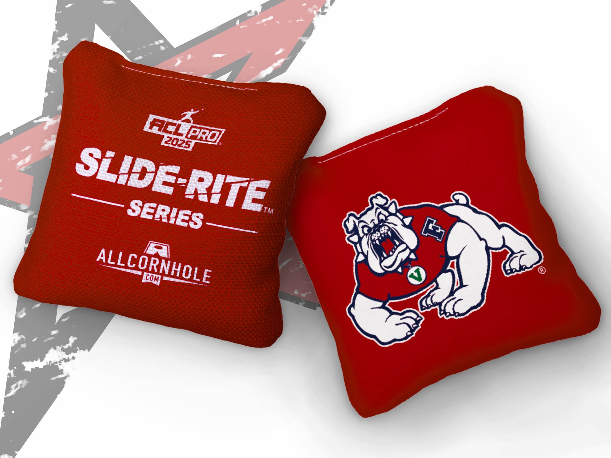 Officially Licensed Collegiate Cornhole Bags - AllCornhole Slide Rite - Set of 4 - Fresno State