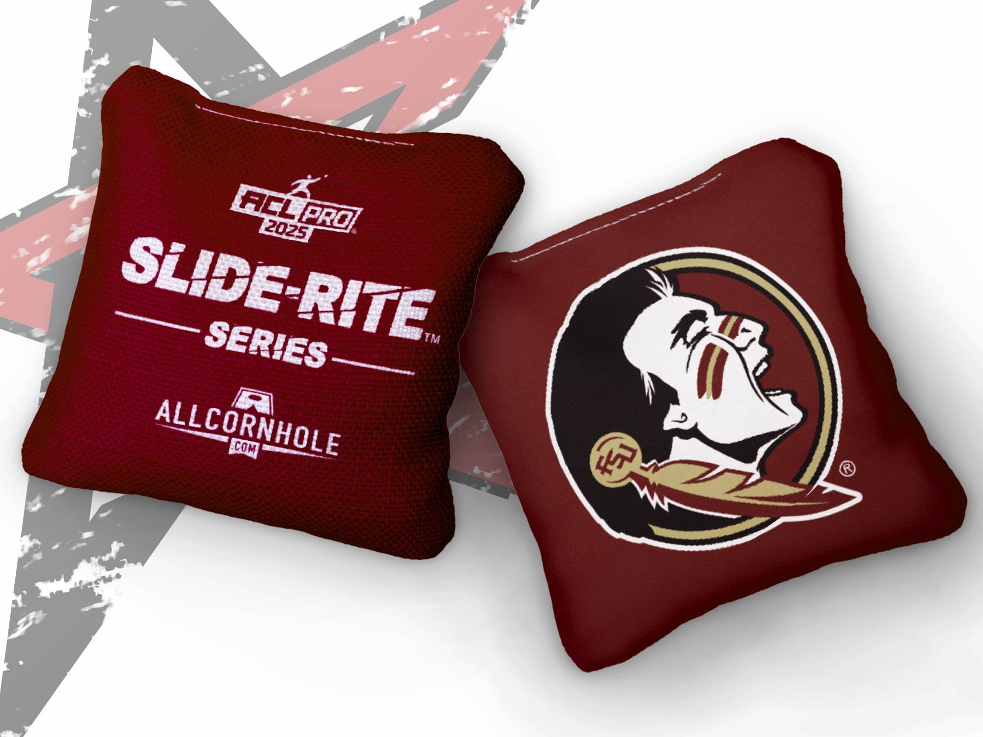 Officially Licensed Collegiate Cornhole Bags - AllCornhole Slide Rite - Set of 4 - Florida State University