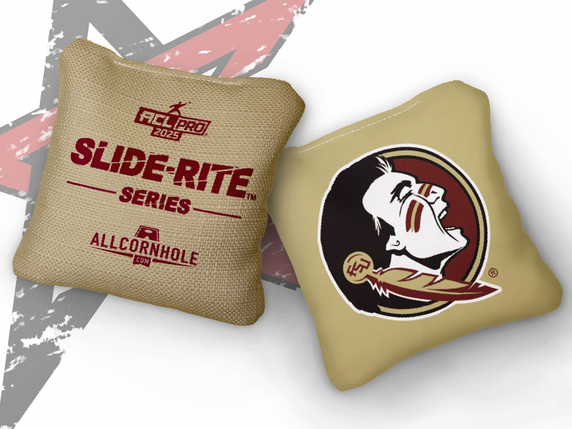 Officially Licensed Collegiate Cornhole Bags - AllCornhole Slide Rite - Set of 4 - Florida State University