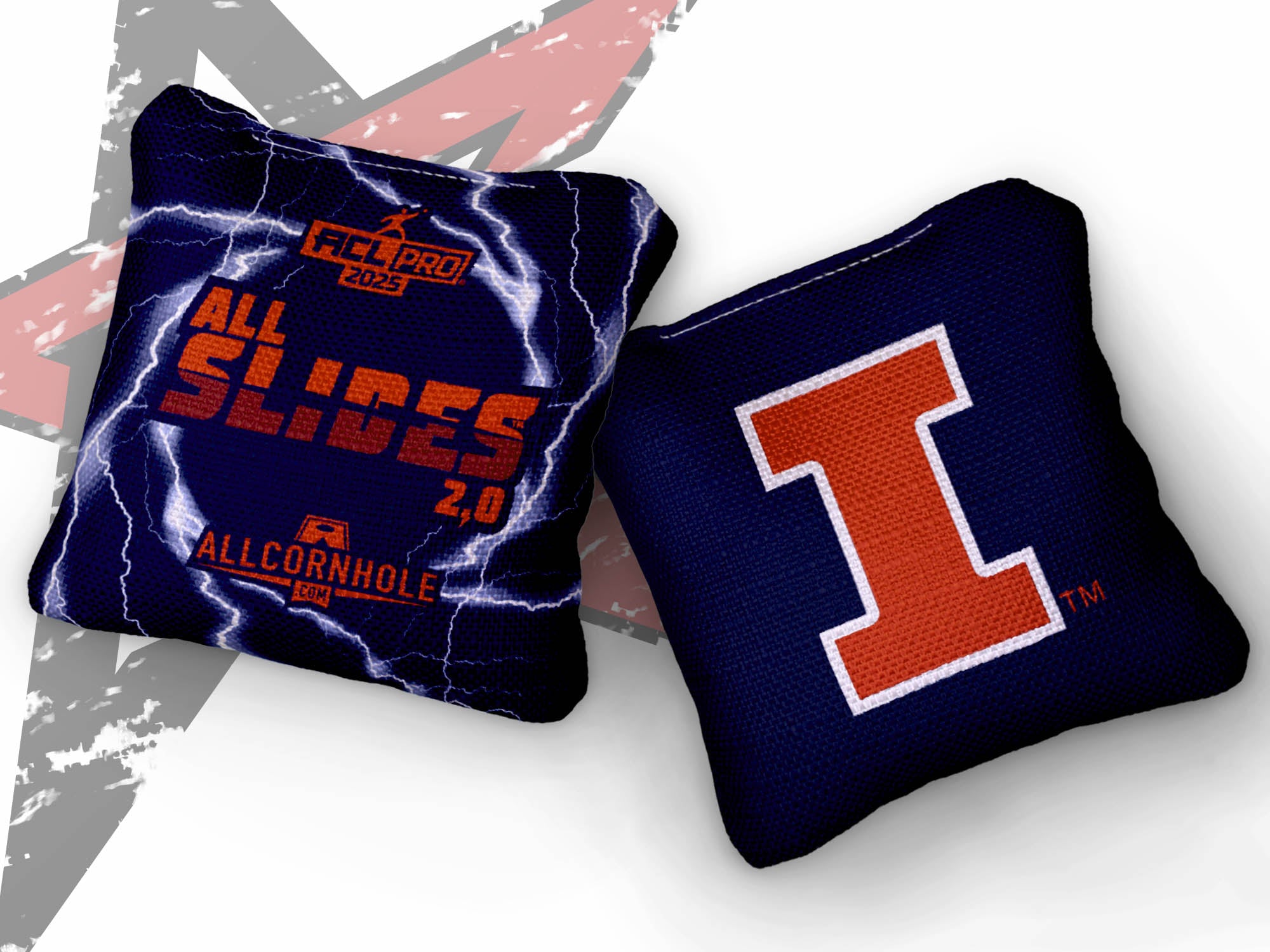 Officially Licensed Collegiate Cornhole Bags - AllCornhole All-Slide 2.0 - Set of 4 - University of Illinois