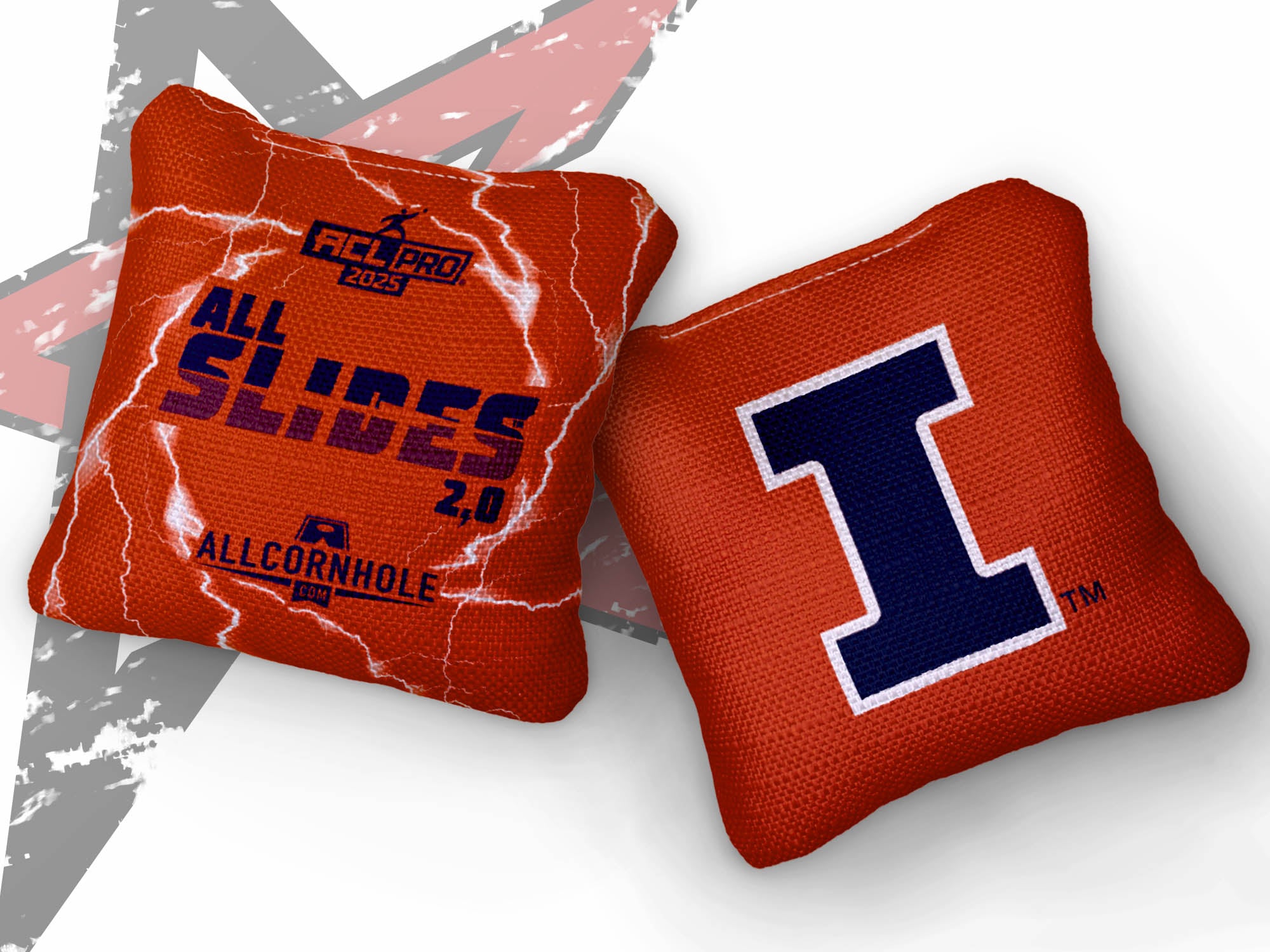 Officially Licensed Collegiate Cornhole Bags - AllCornhole All-Slide 2.0 - Set of 4 - University of Illinois