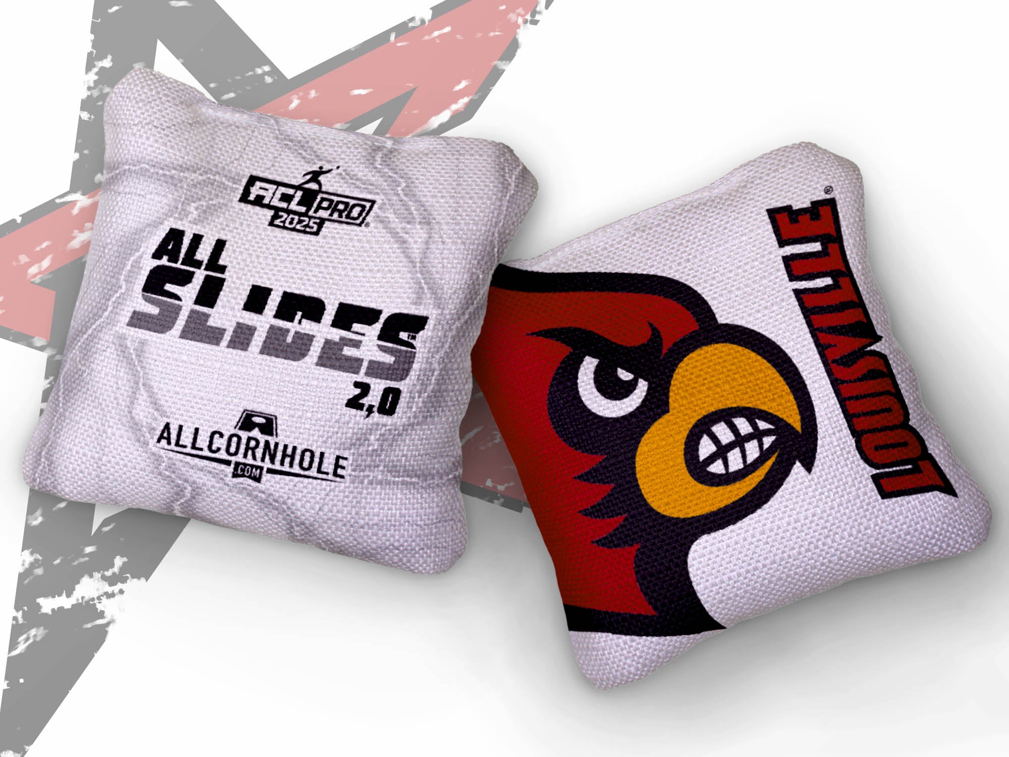 Officially Licensed Collegiate Cornhole Bags - AllCornhole All-Slide 2.0 - Set of 4 - University of Louisville