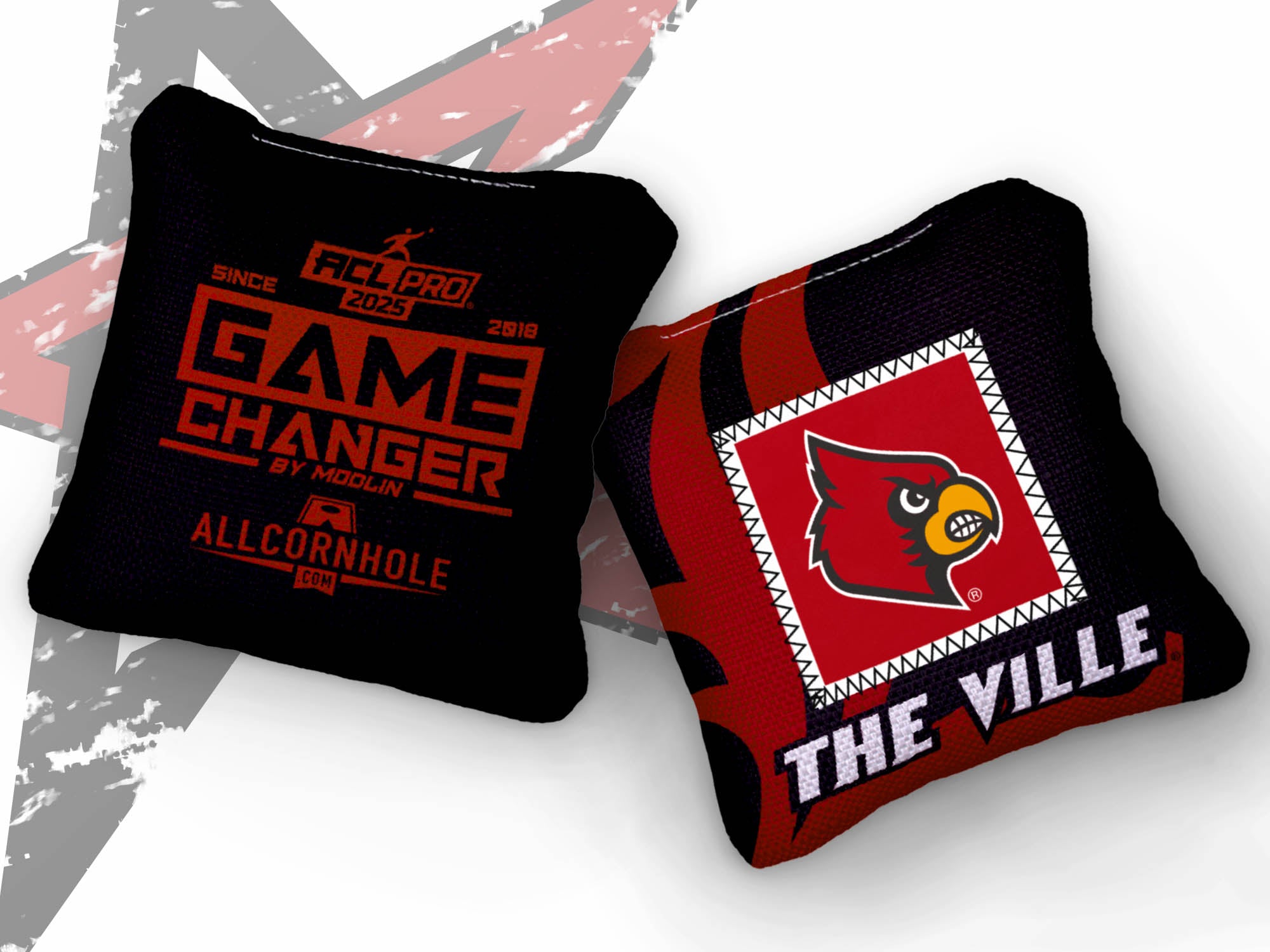 Officially Licensed Collegiate Cornhole Bags - AllCornhole Game Changers - Set of 4 - University of Louisville