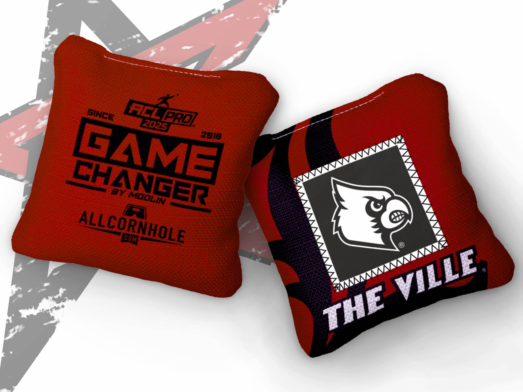 Officially Licensed Collegiate Cornhole Bags - AllCornhole Game Changers - Set of 4 - University of Louisville