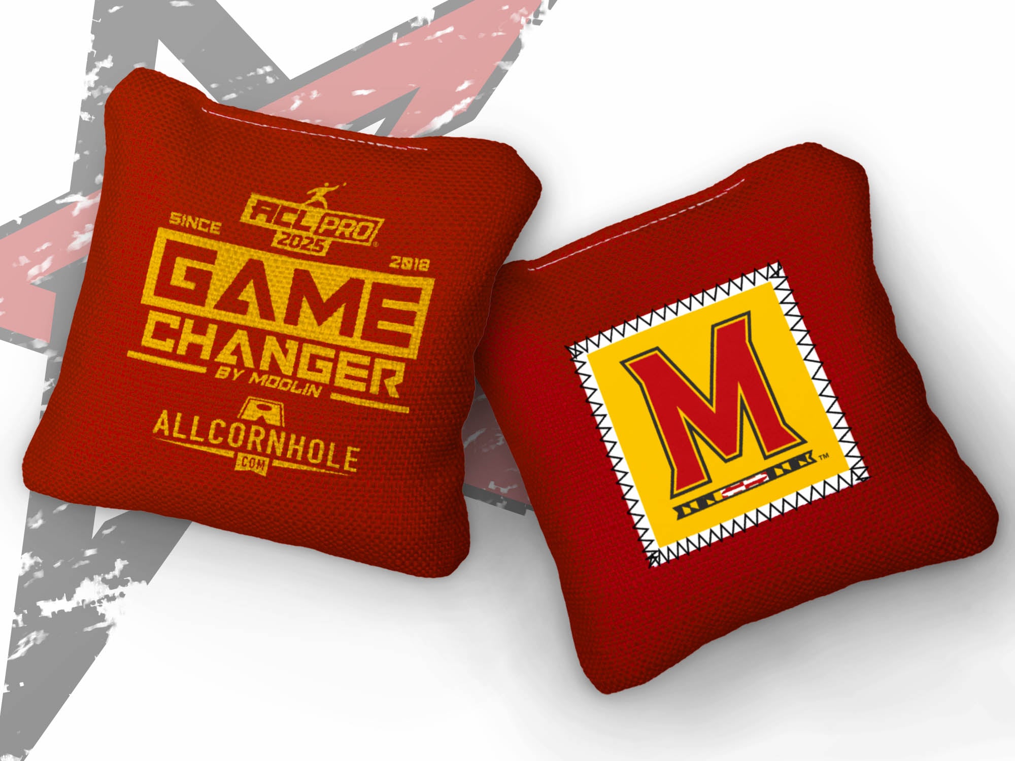 Officially Licensed Collegiate Cornhole Bags - AllCornhole Game Changers - Set of 4 - University of Maryland