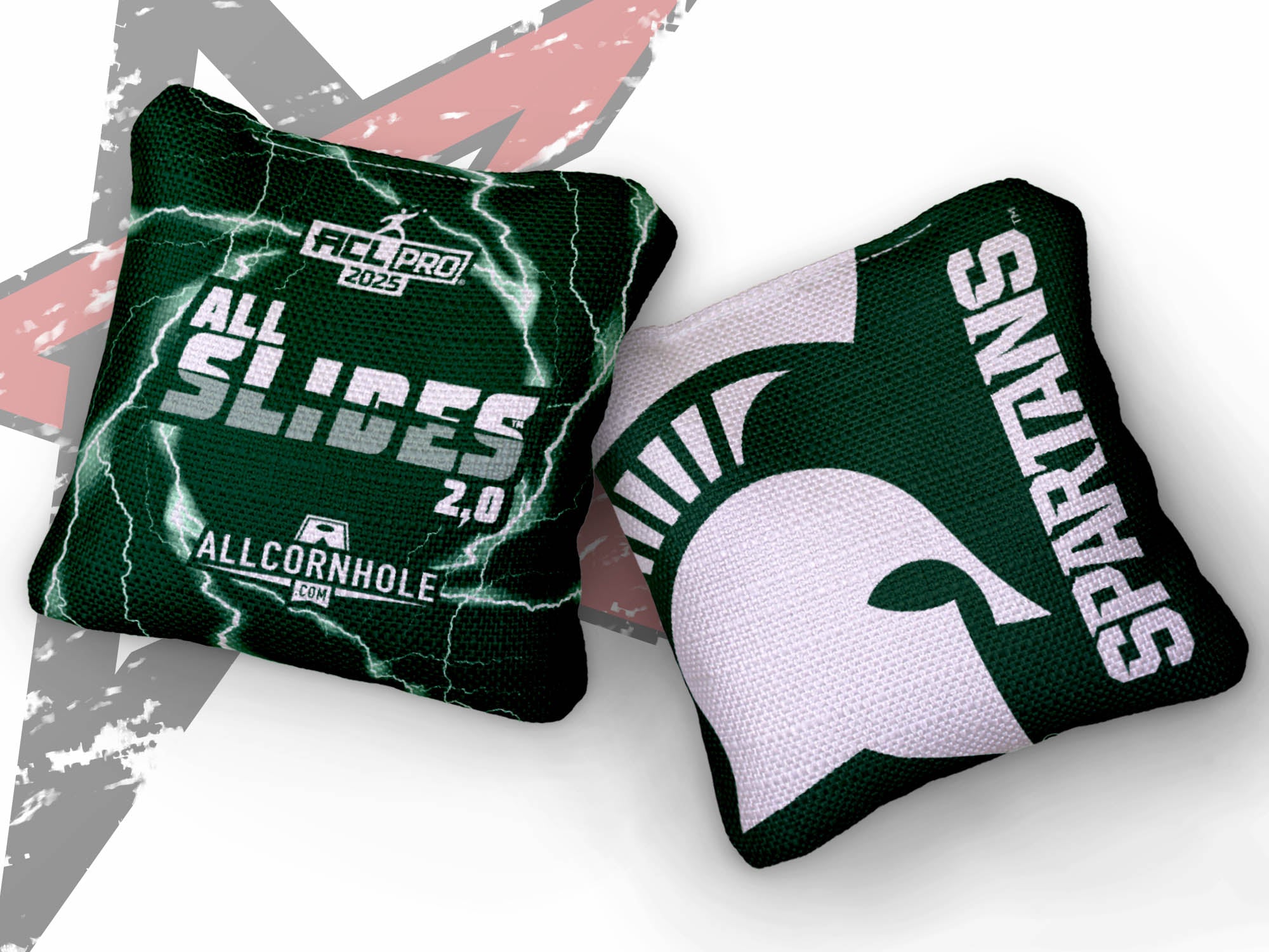 Officially Licensed Collegiate Cornhole Bags - AllCornhole All-Slide 2.0 - Set of 4 - Michigan State University