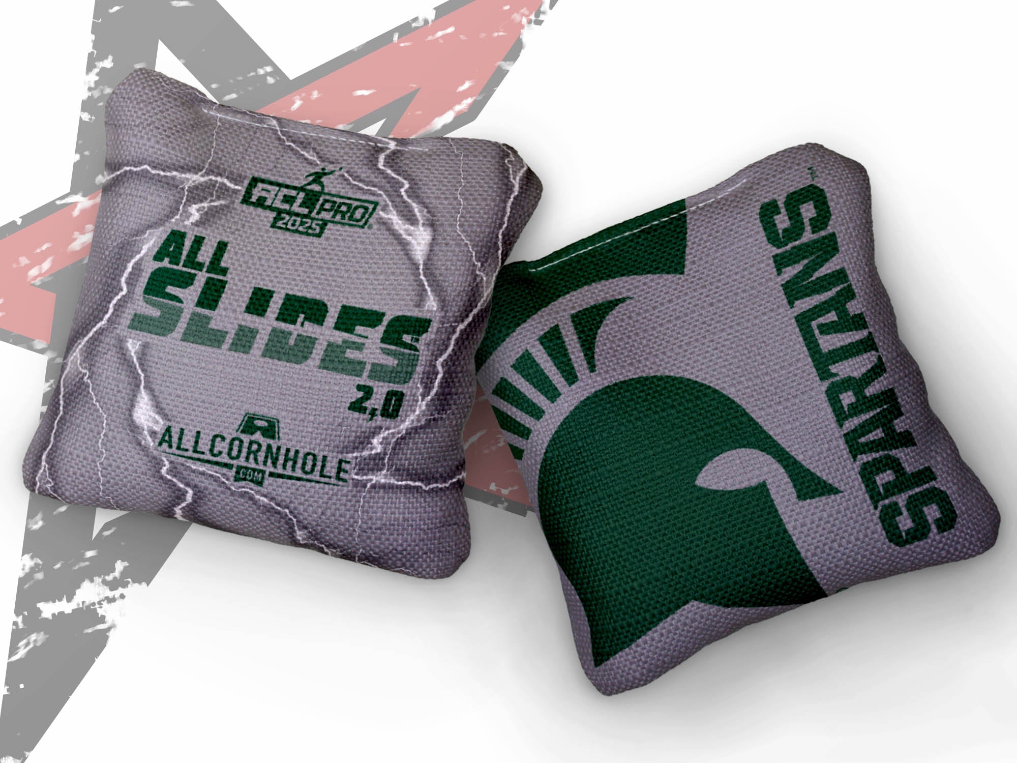 Officially Licensed Collegiate Cornhole Bags - AllCornhole All-Slide 2.0 - Set of 4 - Michigan State University