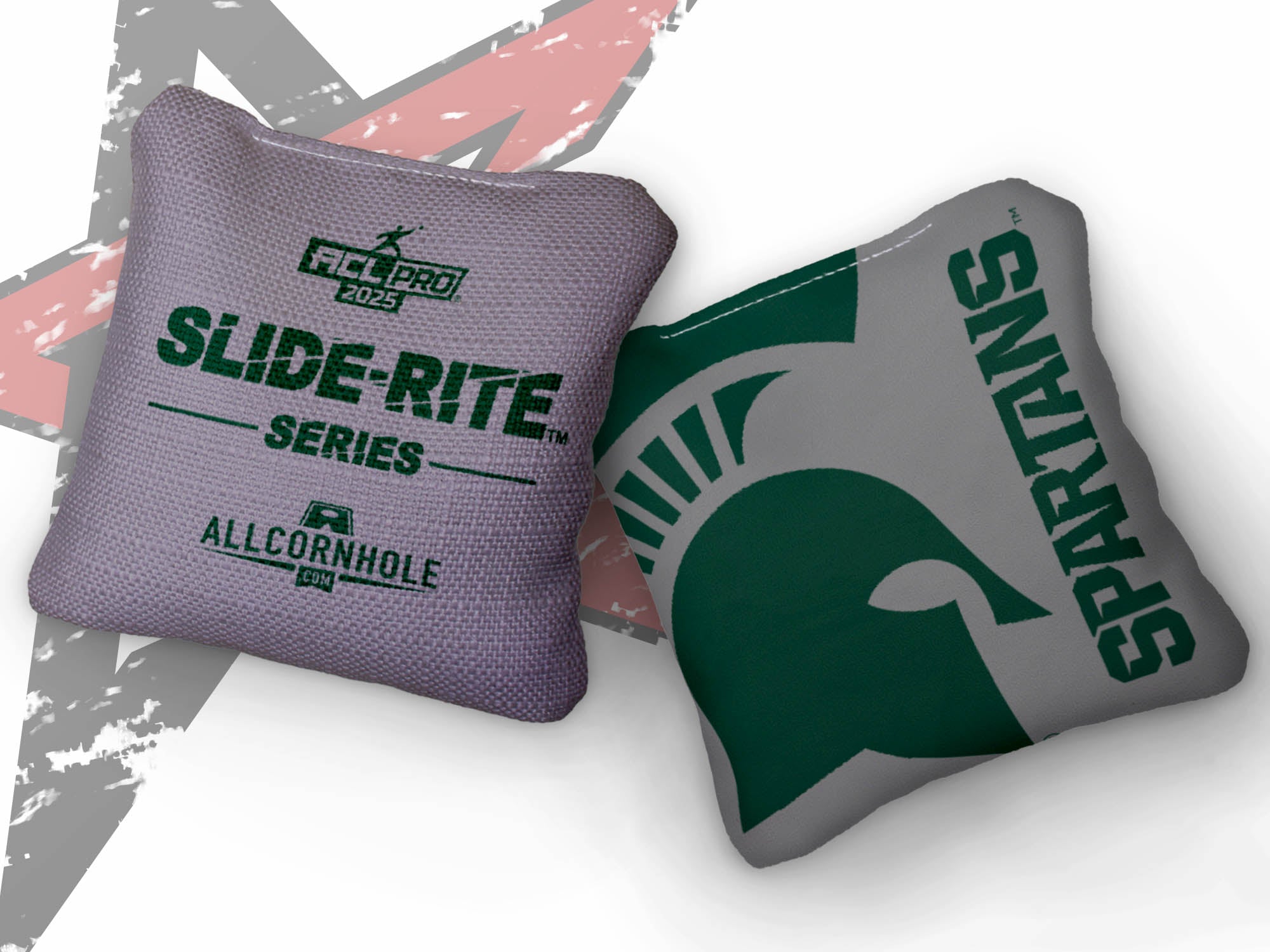 Officially Licensed Collegiate Cornhole Bags - AllCornhole Slide Rite - Set of 4 - Michigan State University