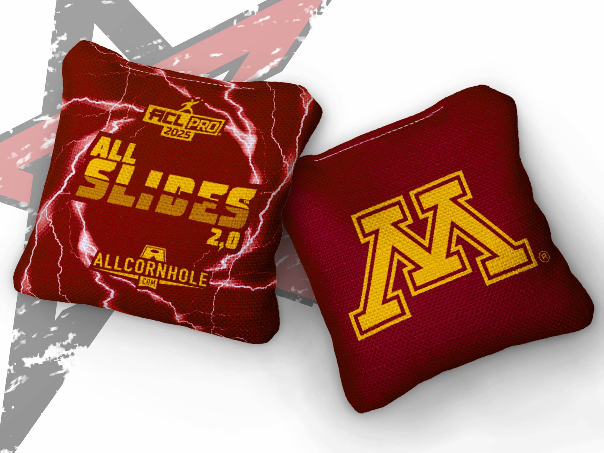 Officially Licensed Collegiate Cornhole Bags - AllCornhole All-Slide 2.0 - Set of 4 - University of Minnesota