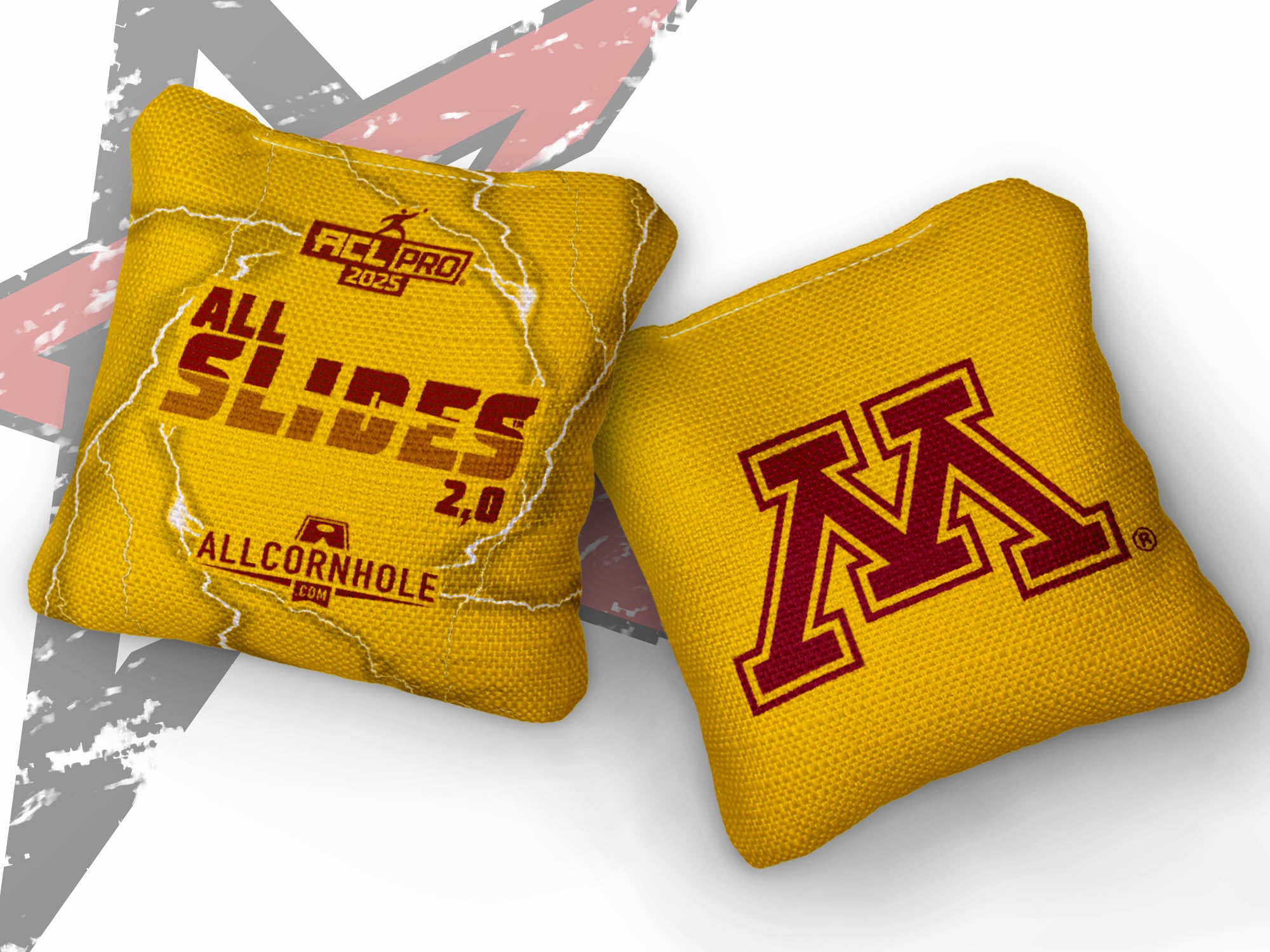 Officially Licensed Collegiate Cornhole Bags - AllCornhole All-Slide 2.0 - Set of 4 - University of Minnesota