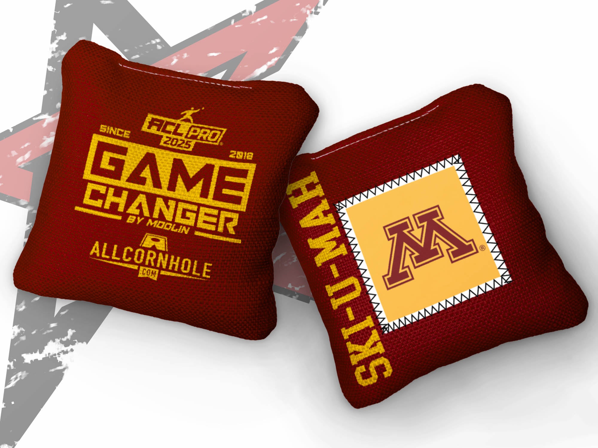 Officially Licensed Collegiate Cornhole Bags - AllCornhole Game Changers - Set of 4 - University of Minnesota