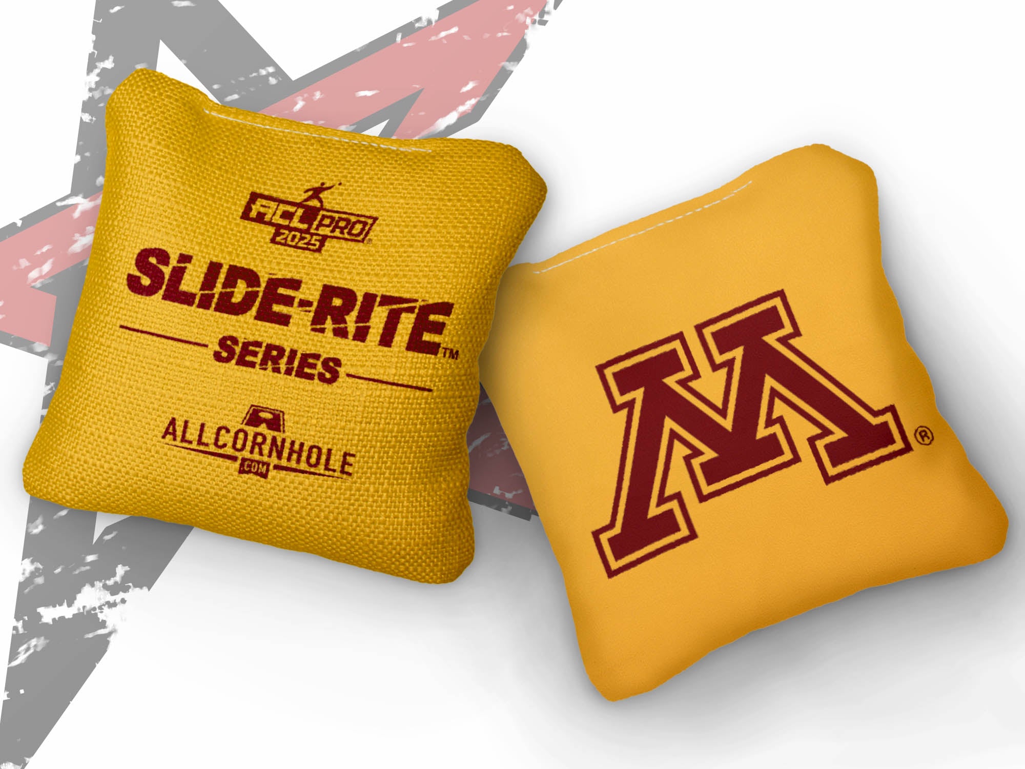 Officially Licensed Collegiate Cornhole Bags - AllCornhole Slide Rite - Set of 4 - University of Minnesota