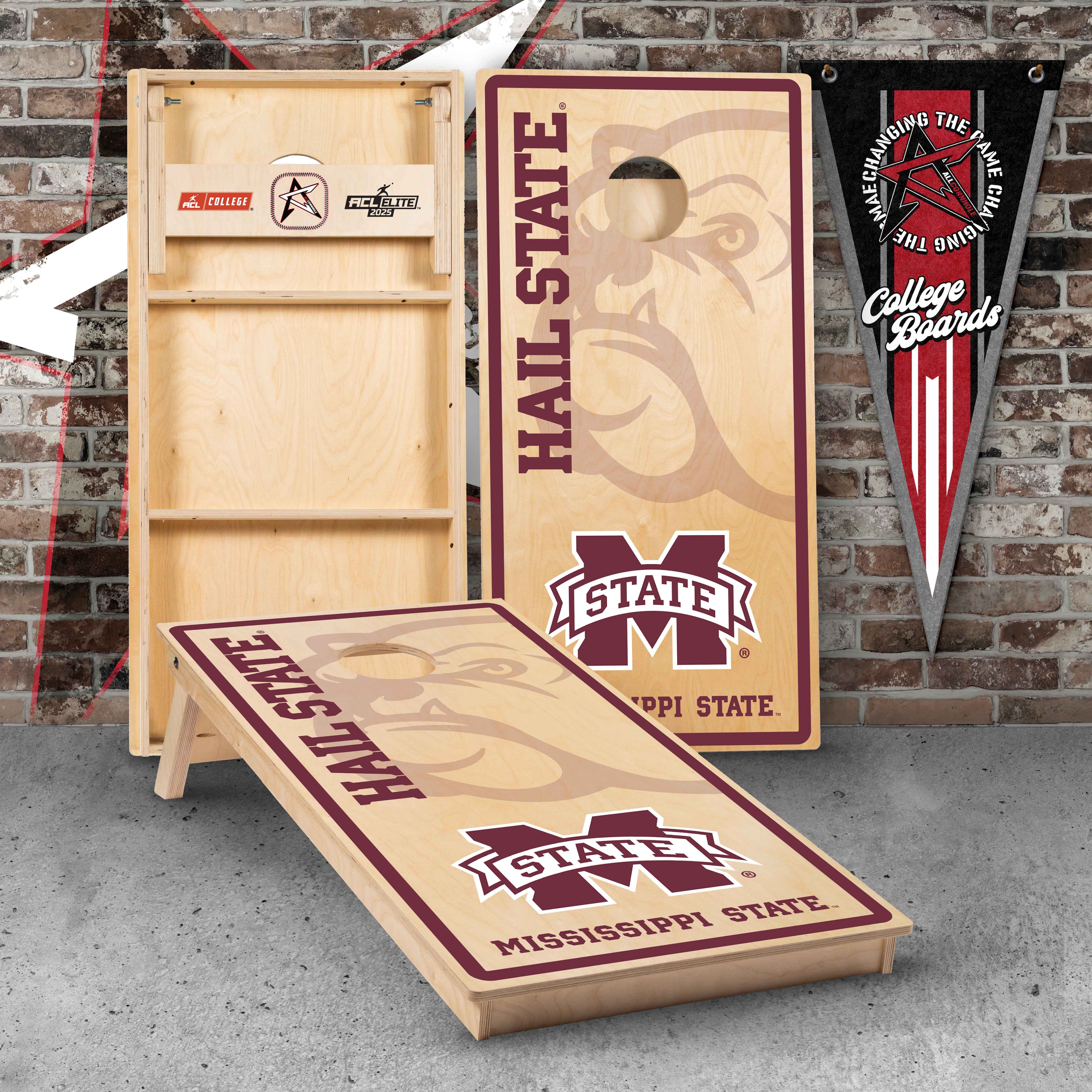 Officially Licensed Collegiate Cornhole Boards - Mississippi State University