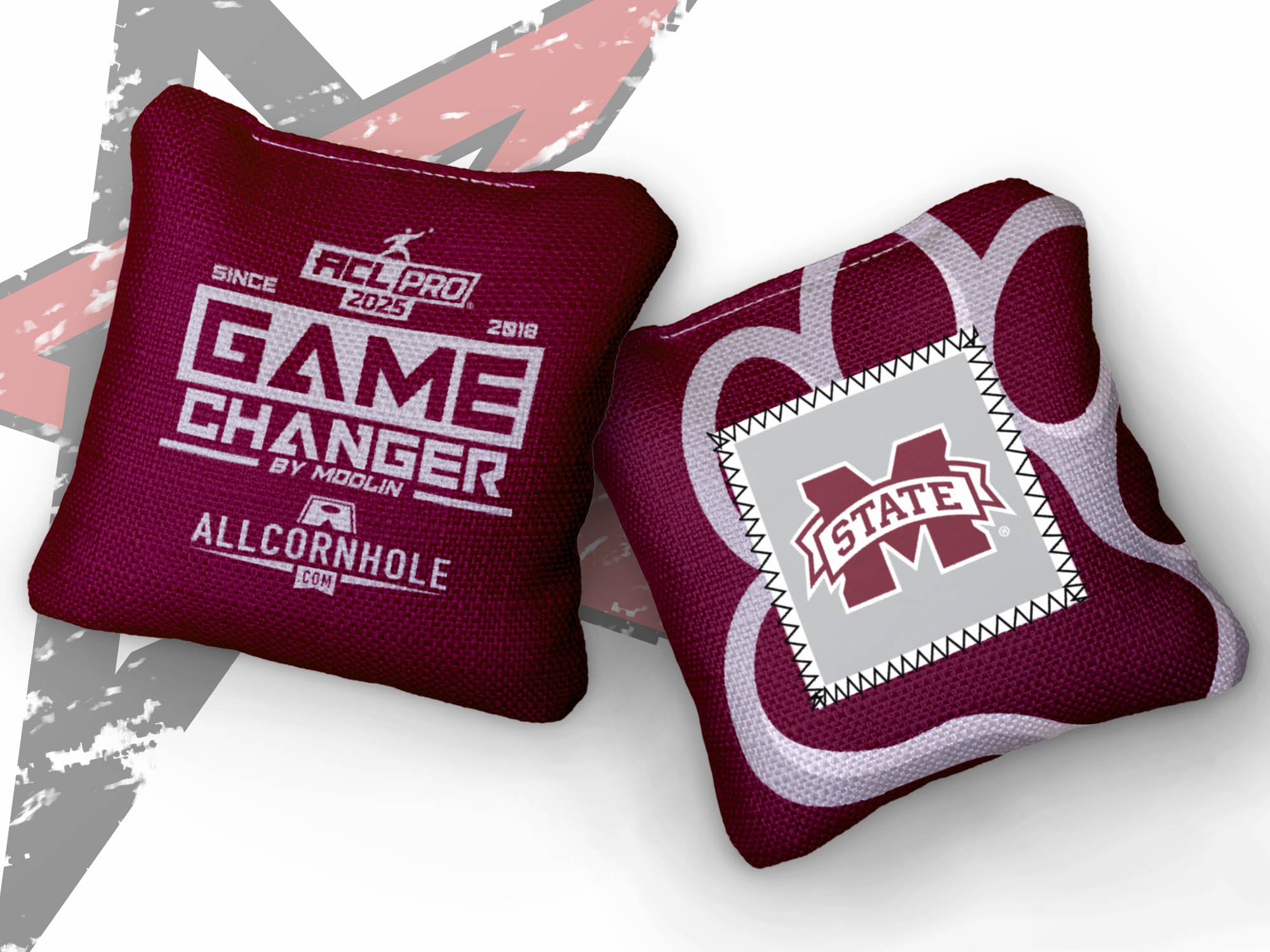 Officially Licensed Collegiate Cornhole Bags - AllCornhole Game Changers - Set of 4 - Mississippi State University