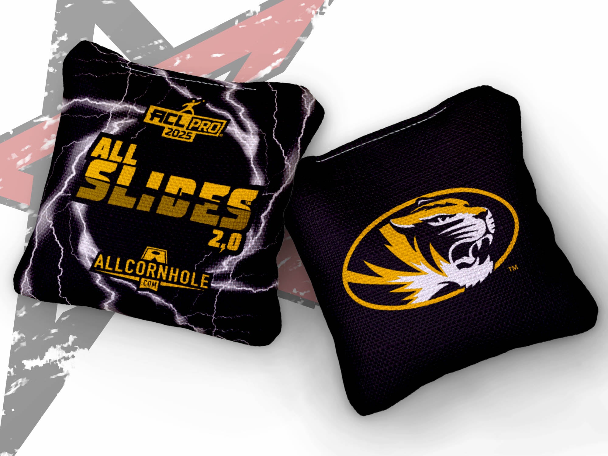 Officially Licensed Collegiate Cornhole Bags - AllCornhole All-Slide 2.0 - Set of 4 - University of Missouri