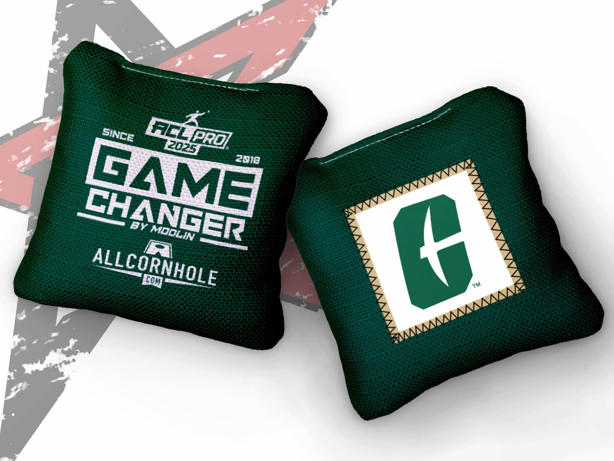 Officially Licensed Collegiate Cornhole Bags - AllCornhole Game Changers - Set of 4 - University of North Carolina-Charlotte