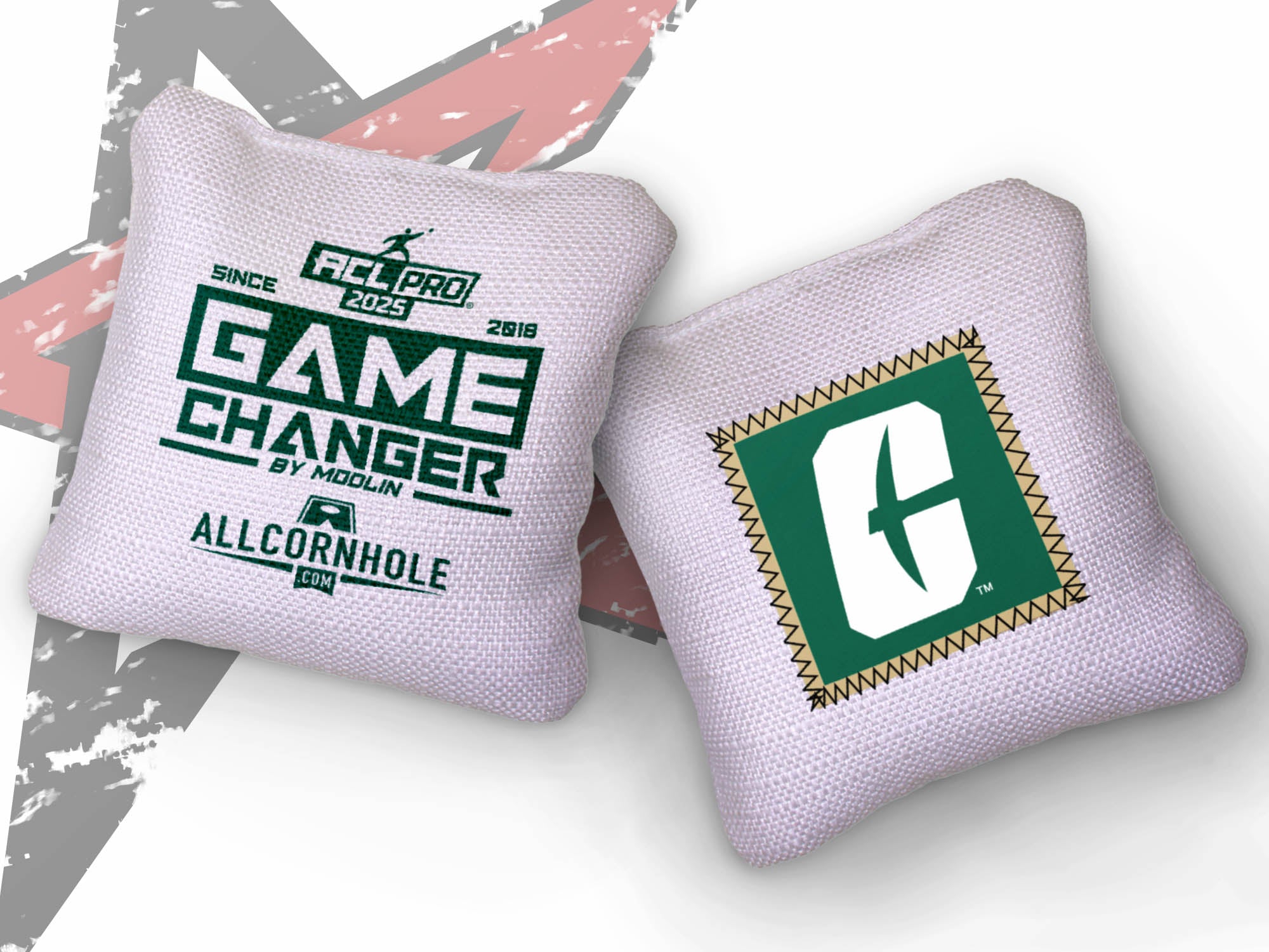 Officially Licensed Collegiate Cornhole Bags - AllCornhole Game Changers - Set of 4 - University of North Carolina-Charlotte