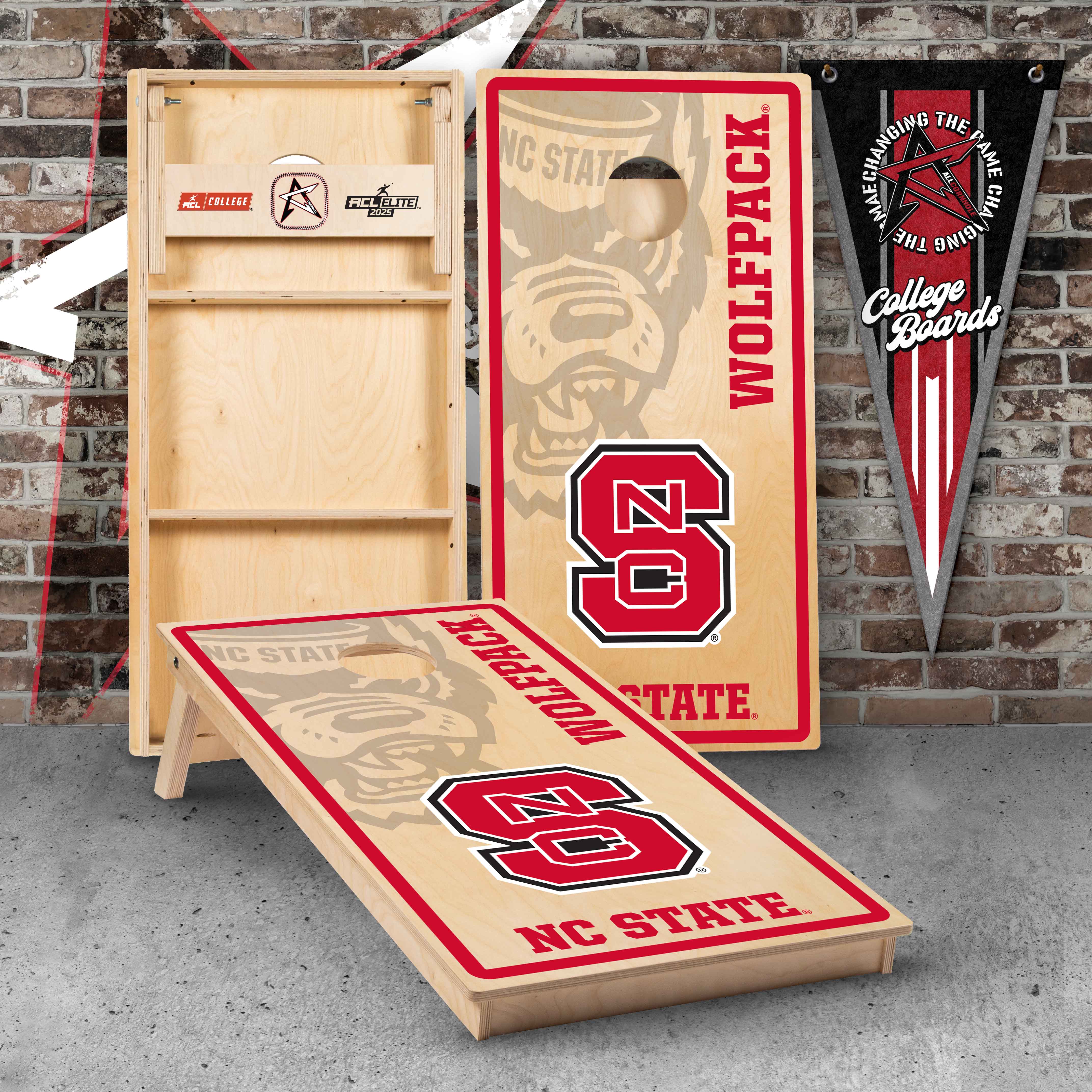 Officially Licensed Collegiate Cornhole Boards - North Carolina State University