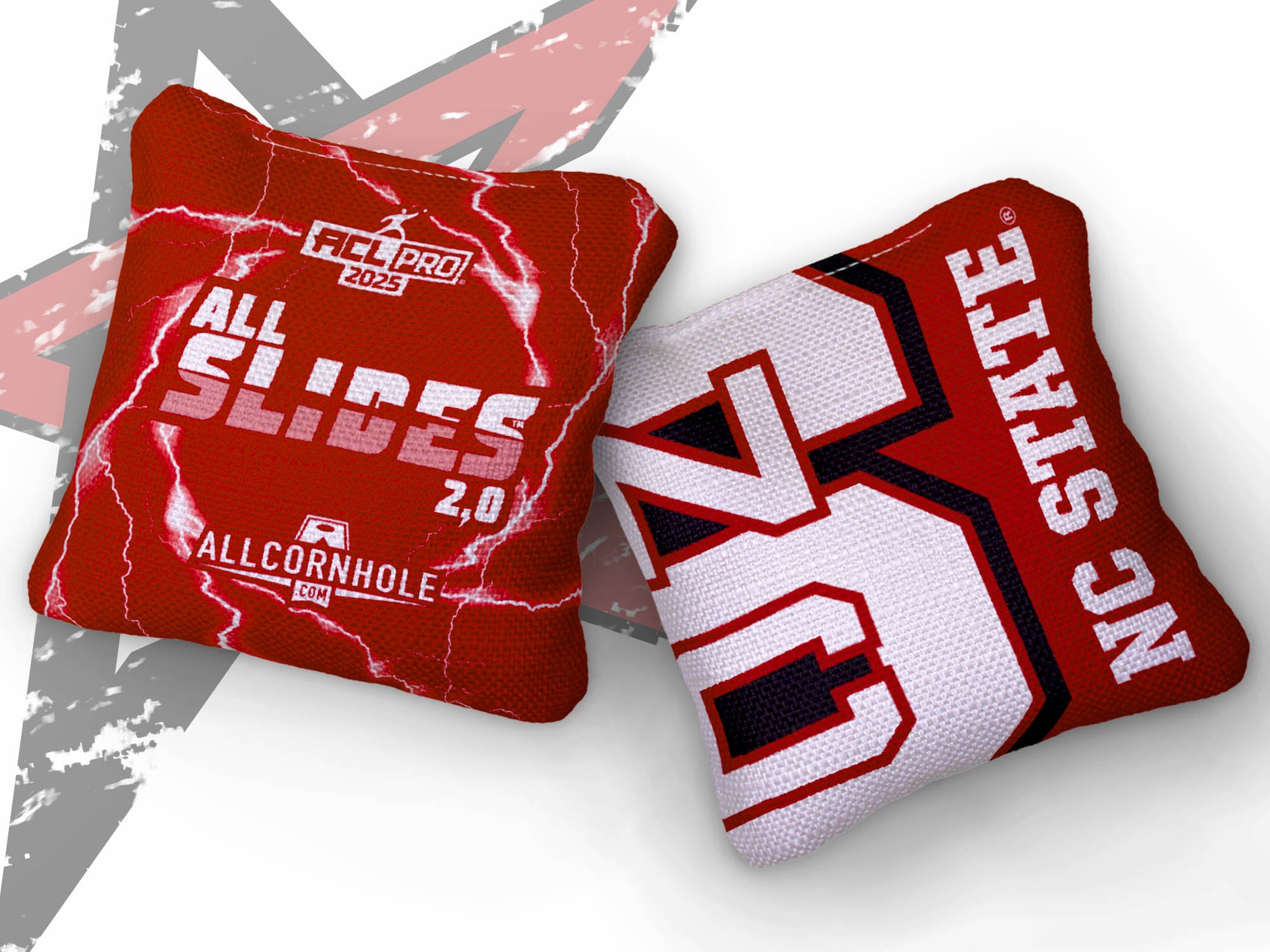 Officially Licensed Collegiate Cornhole Bags - AllCornhole All-Slide 2.0 - Set of 4 - North Carolina State University