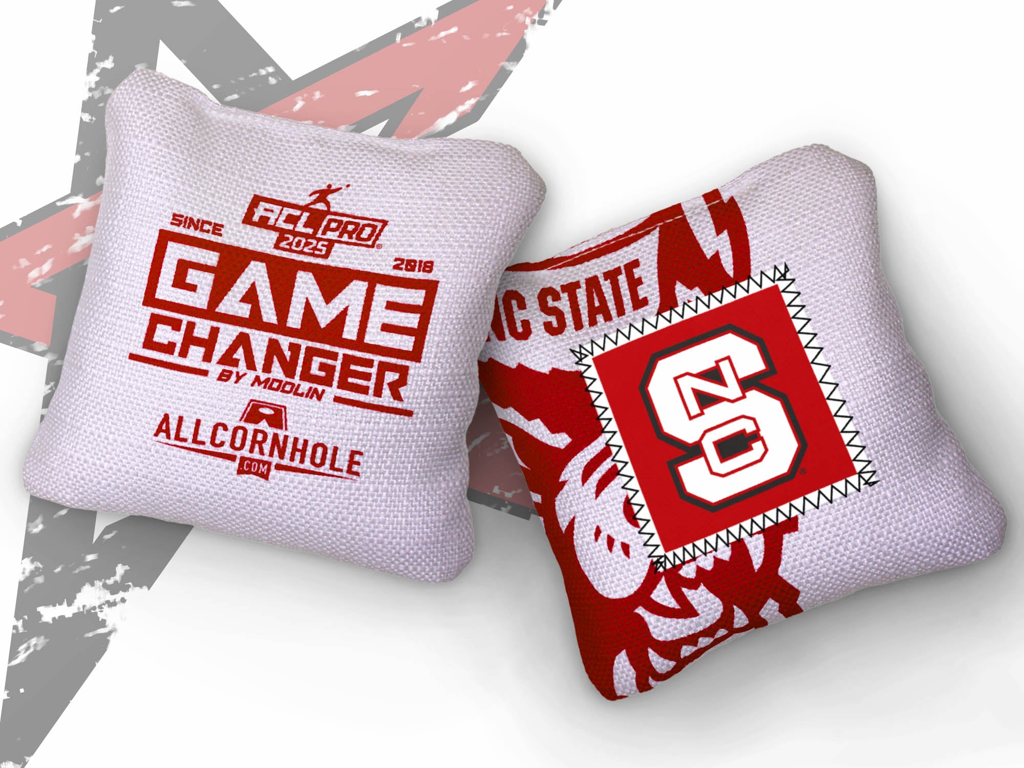 Officially Licensed Collegiate Cornhole Bags - AllCornhole Game Changers - Set of 4 - North Carolina State University