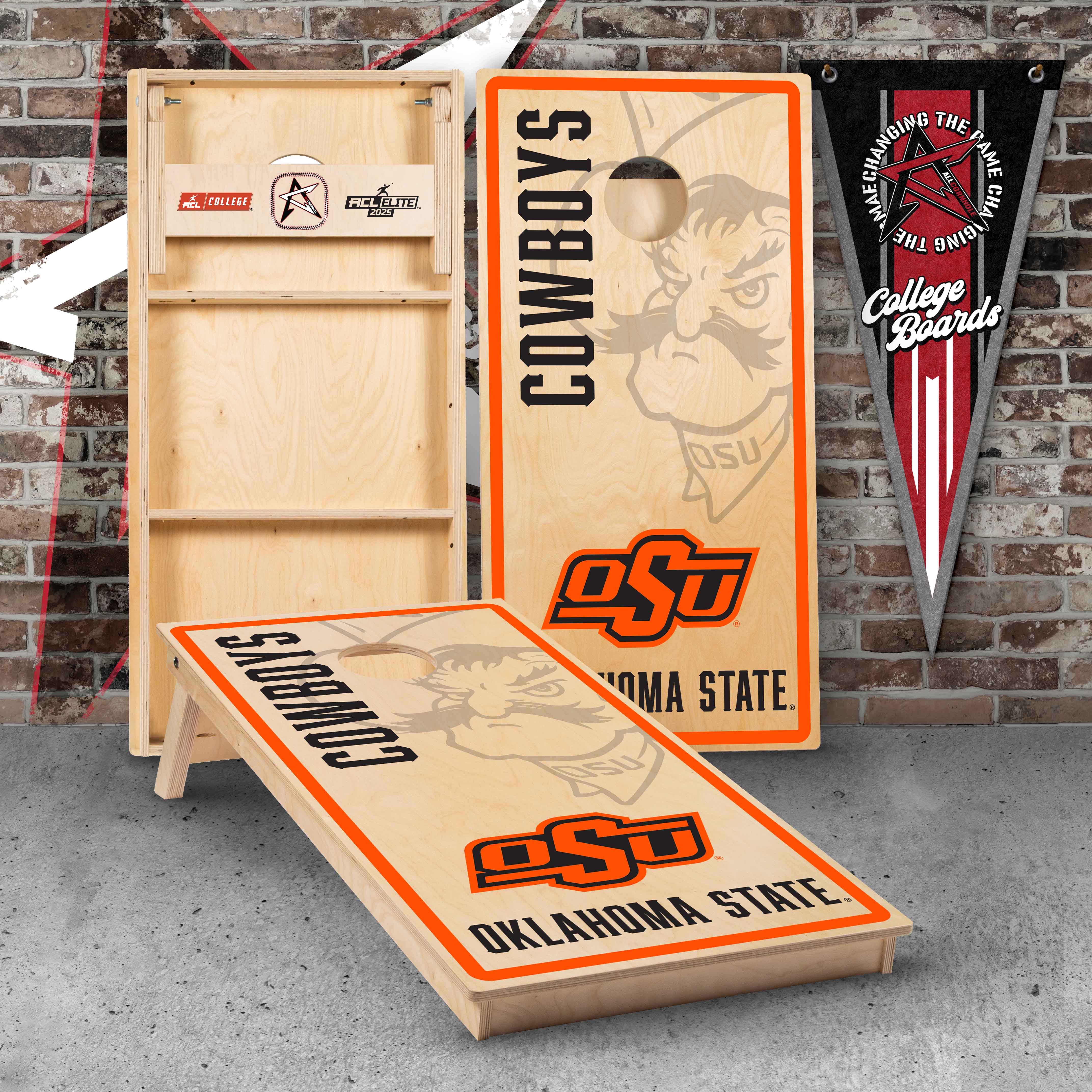 Officially Licensed Collegiate Cornhole Boards - Oklahoma State University