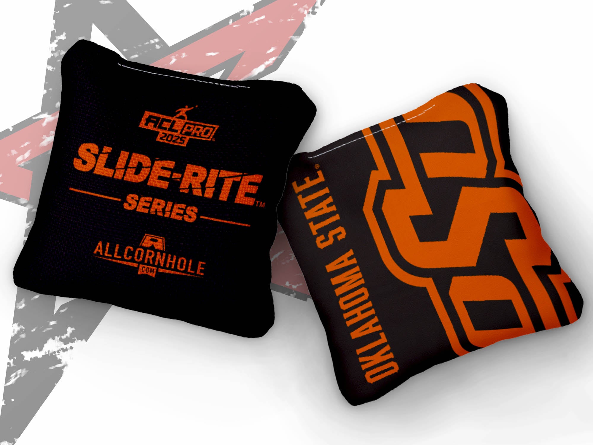 Officially Licensed Collegiate Cornhole Bags - AllCornhole Slide Rite - Set of 4 - Oklahoma State University