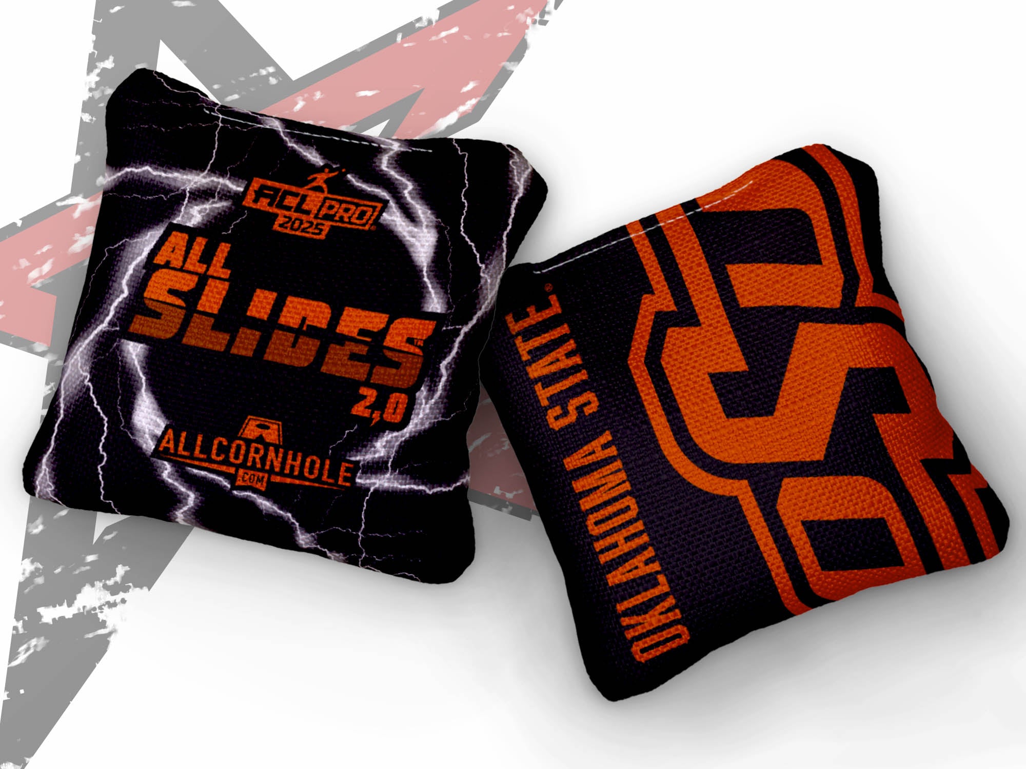 Officially Licensed Collegiate Cornhole Bags - AllCornhole All-Slide 2.0 - Set of 4 - Oklahoma State University