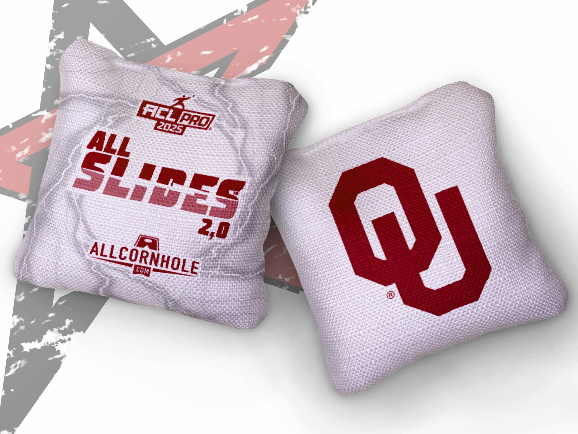 Officially Licensed Collegiate Cornhole Bags - AllCornhole All-Slide 2.0 - Set of 4 - University of Oklahoma