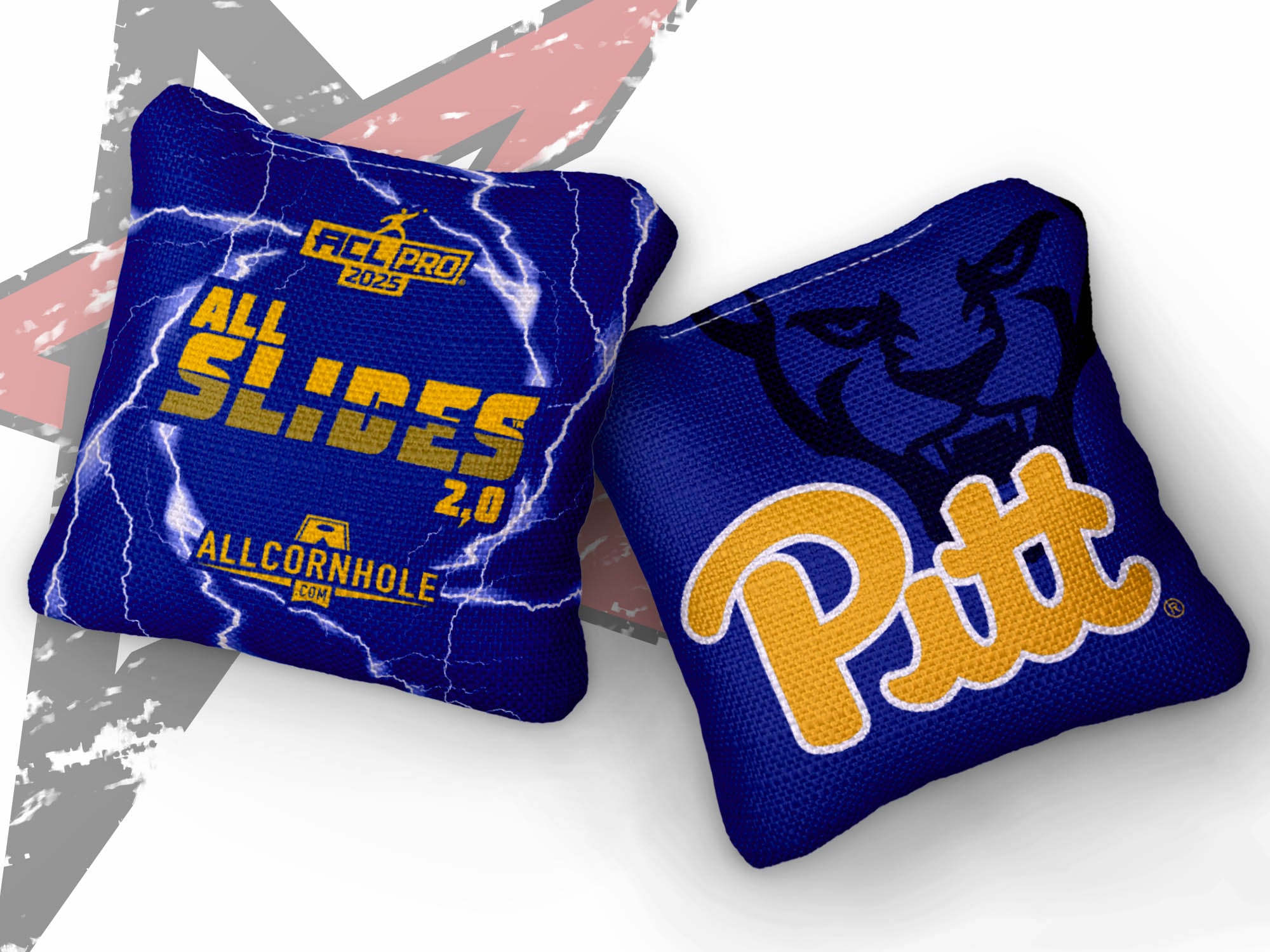 Officially Licensed Collegiate Cornhole Bags - AllCornhole All-Slide 2.0 - Set of 4 - University of Pittsburgh