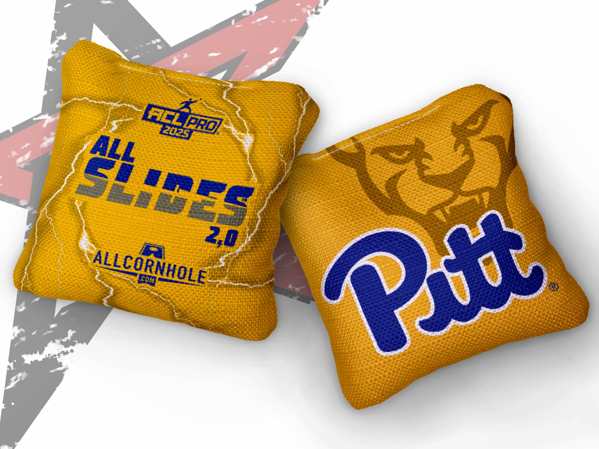 Officially Licensed Collegiate Cornhole Bags - AllCornhole All-Slide 2.0 - Set of 4 - University of Pittsburgh