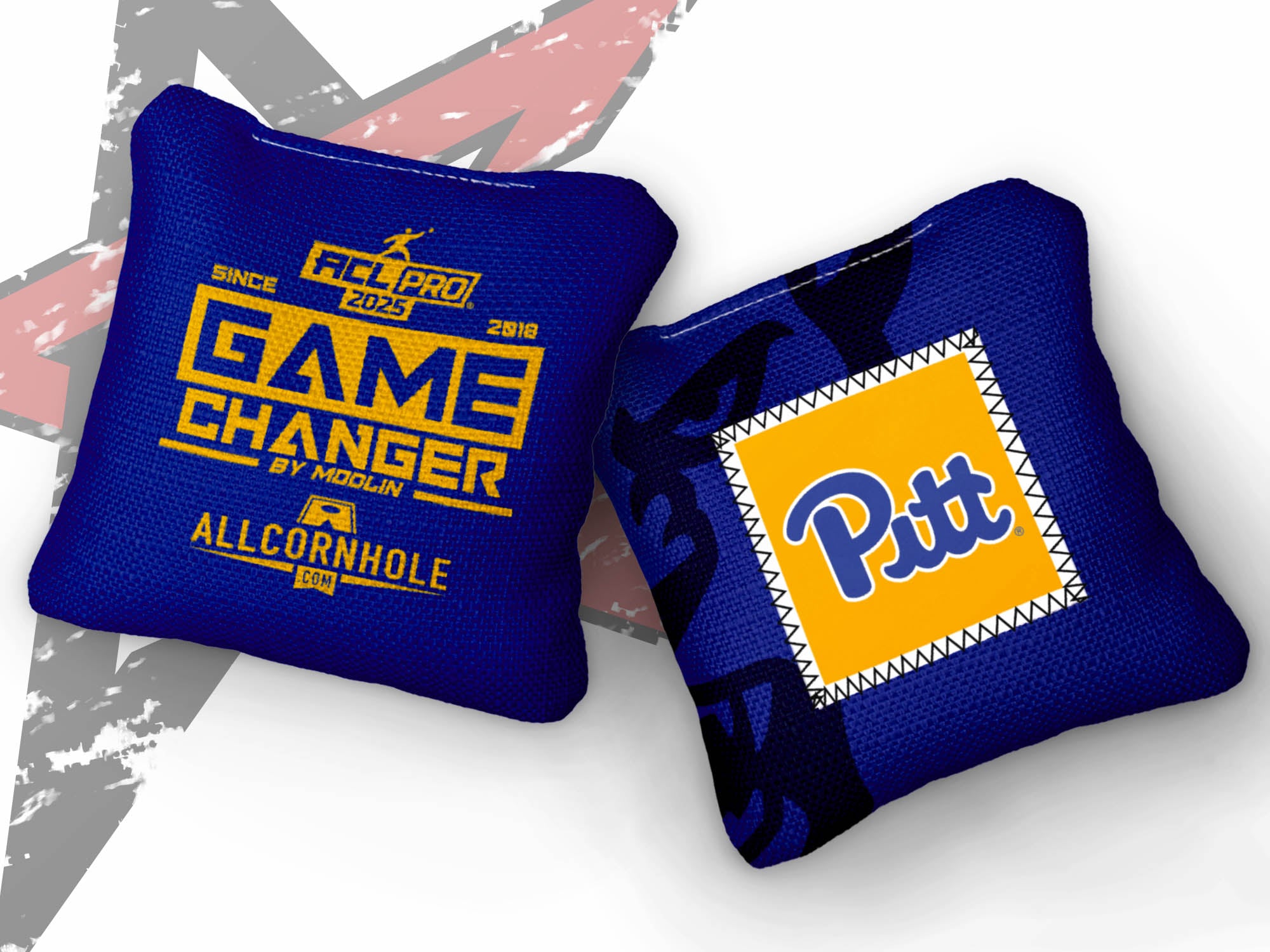 Officially Licensed Collegiate Cornhole Bags - AllCornhole Game Changers - Set of 4 - University of Pittsburgh