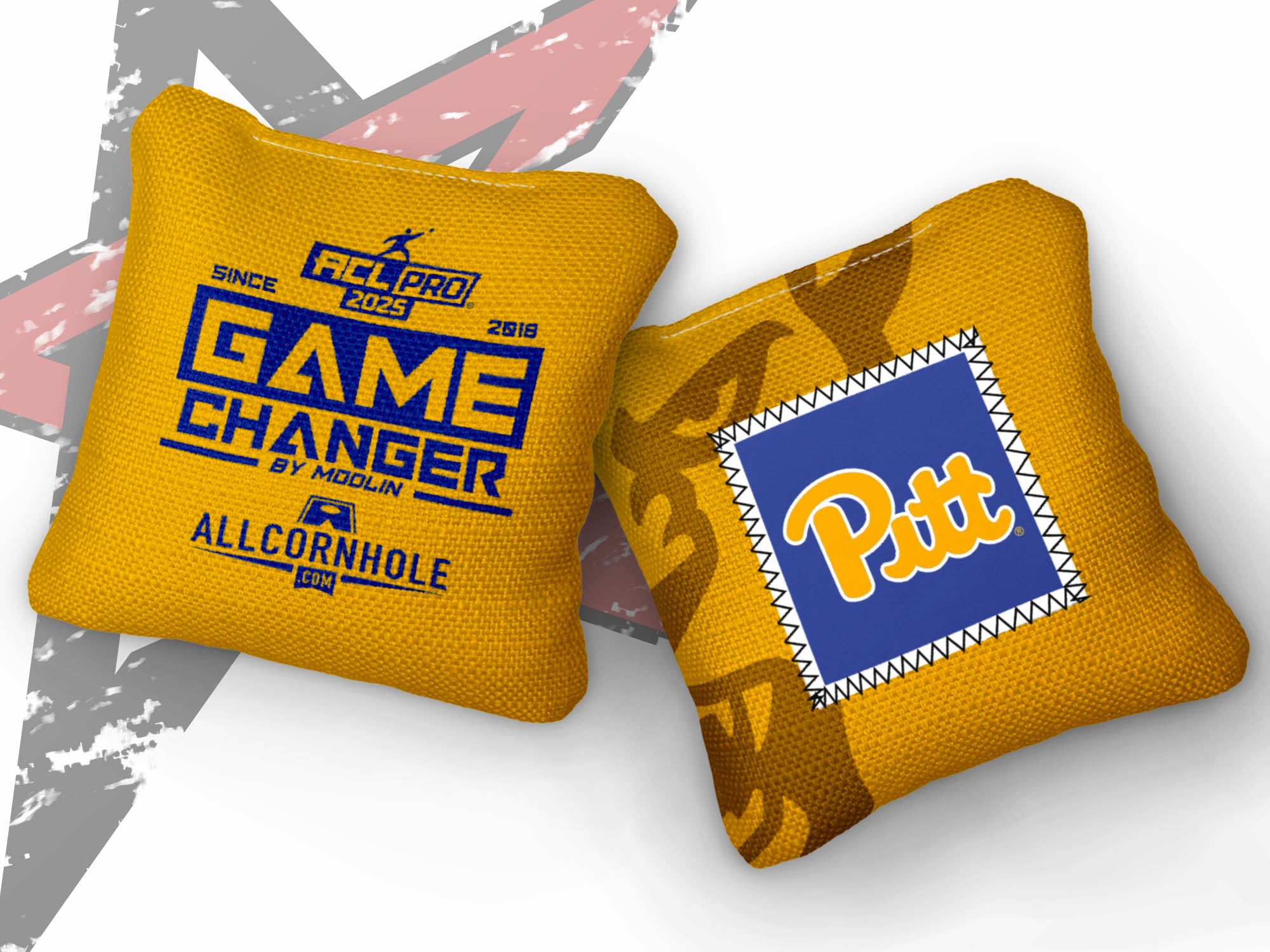 Officially Licensed Collegiate Cornhole Bags - AllCornhole Game Changers - Set of 4 - University of Pittsburgh