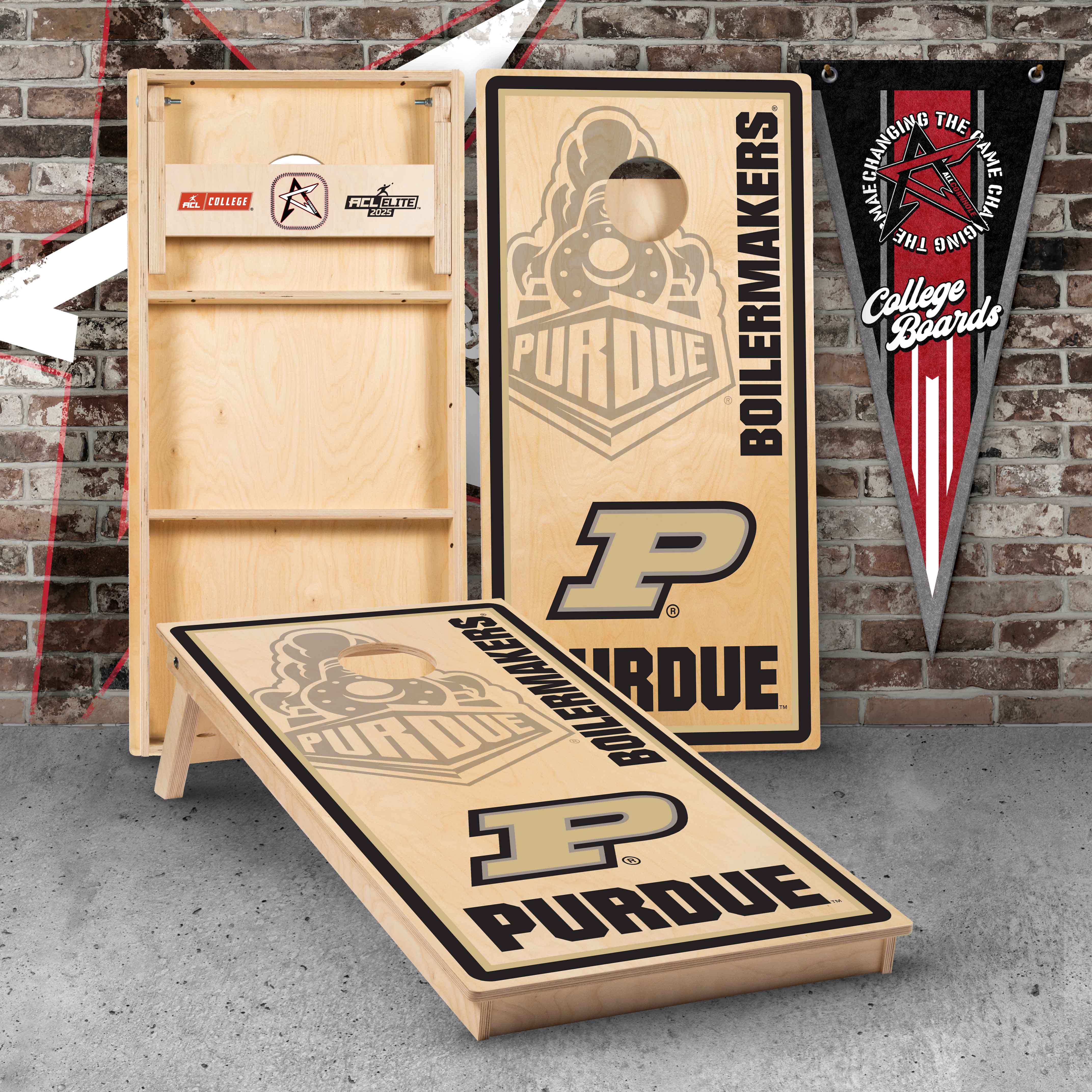 Officially Licensed Collegiate Cornhole Boards - Purdue University