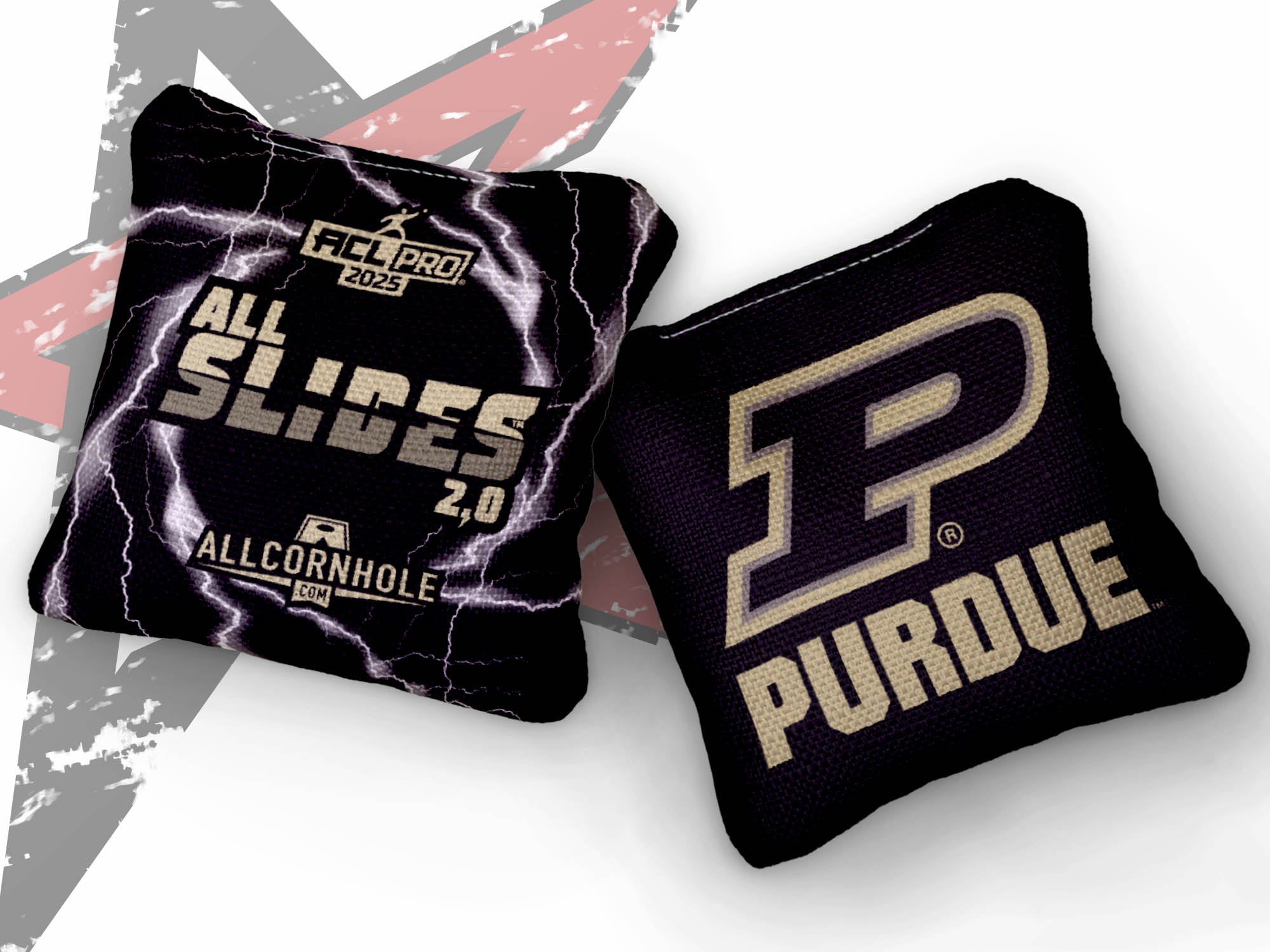 Officially Licensed Collegiate Cornhole Bags - AllCornhole All-Slide 2.0 - Set of 4 - Purdue University