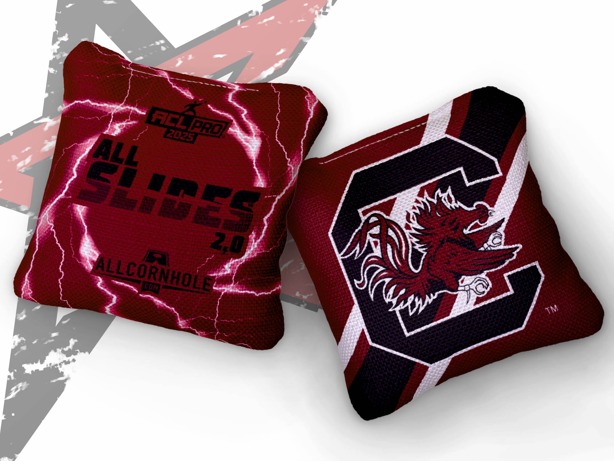 Officially Licensed Collegiate Cornhole Bags - AllCornhole All-Slide 2.0 - Set of 4 - University of South Carolina