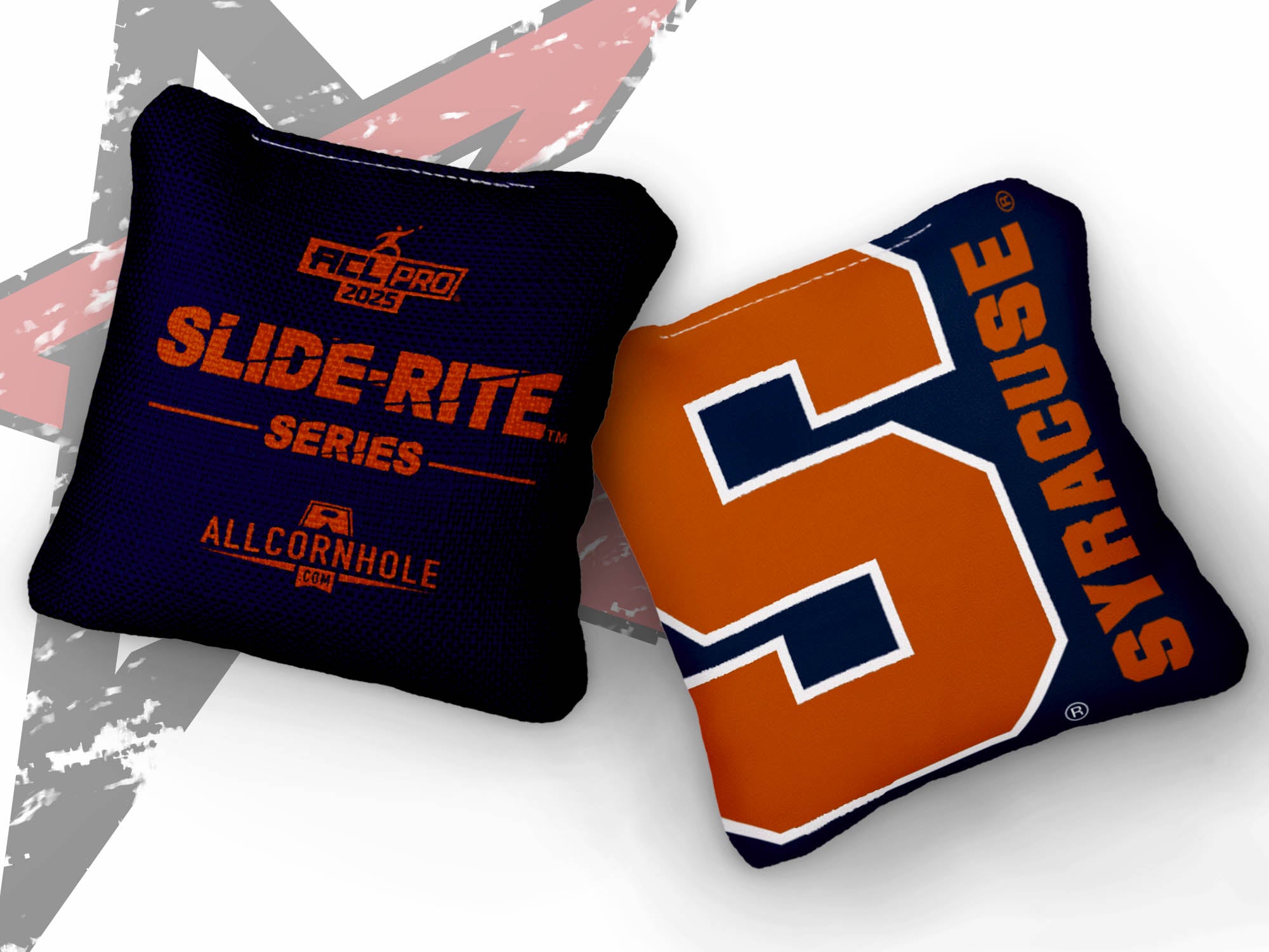 Officially Licensed Collegiate Cornhole Bags - AllCornhole Slide Rite - Set of 4 - Syracuse University