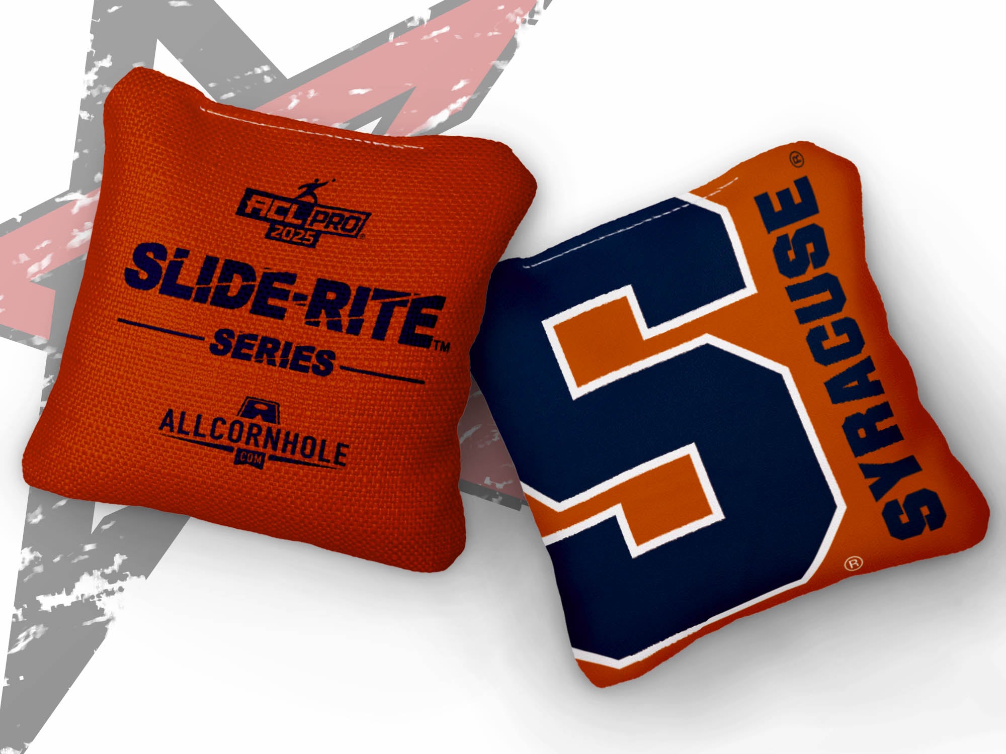 Officially Licensed Collegiate Cornhole Bags - AllCornhole Slide Rite - Set of 4 - Syracuse University