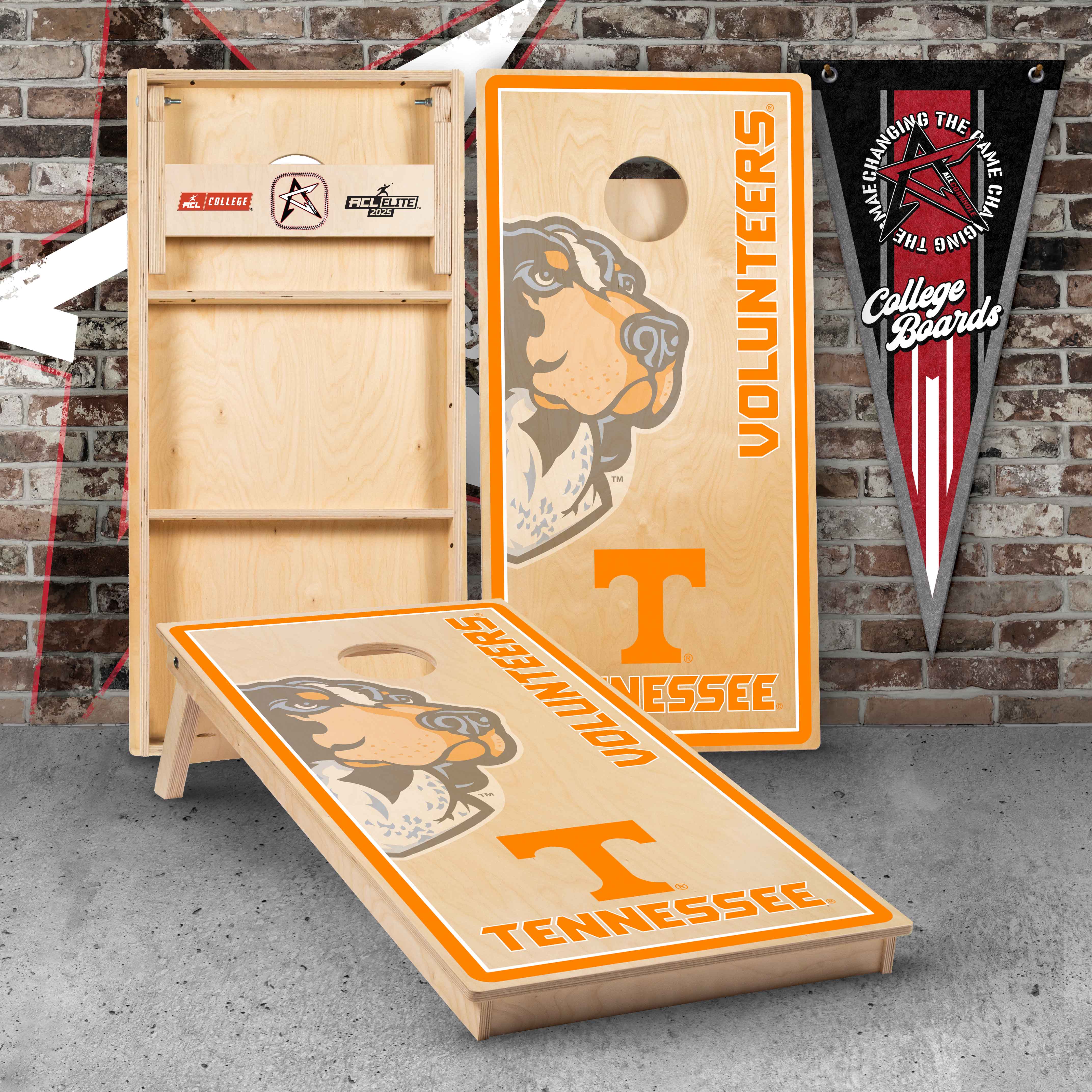 Officially Licensed Collegiate Cornhole Boards - University of Tennessee