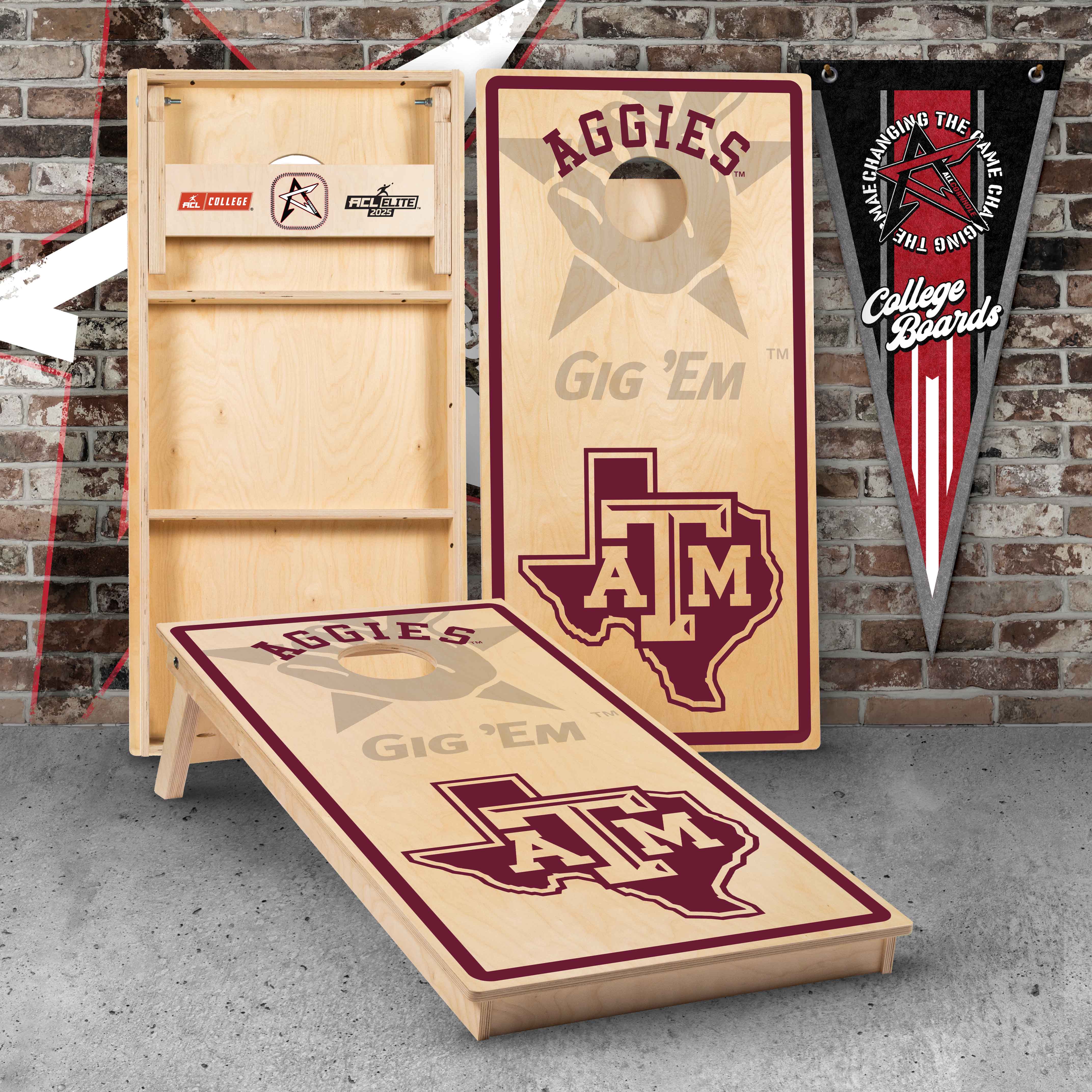 Officially Licensed Collegiate Cornhole Boards - Texas A&M University