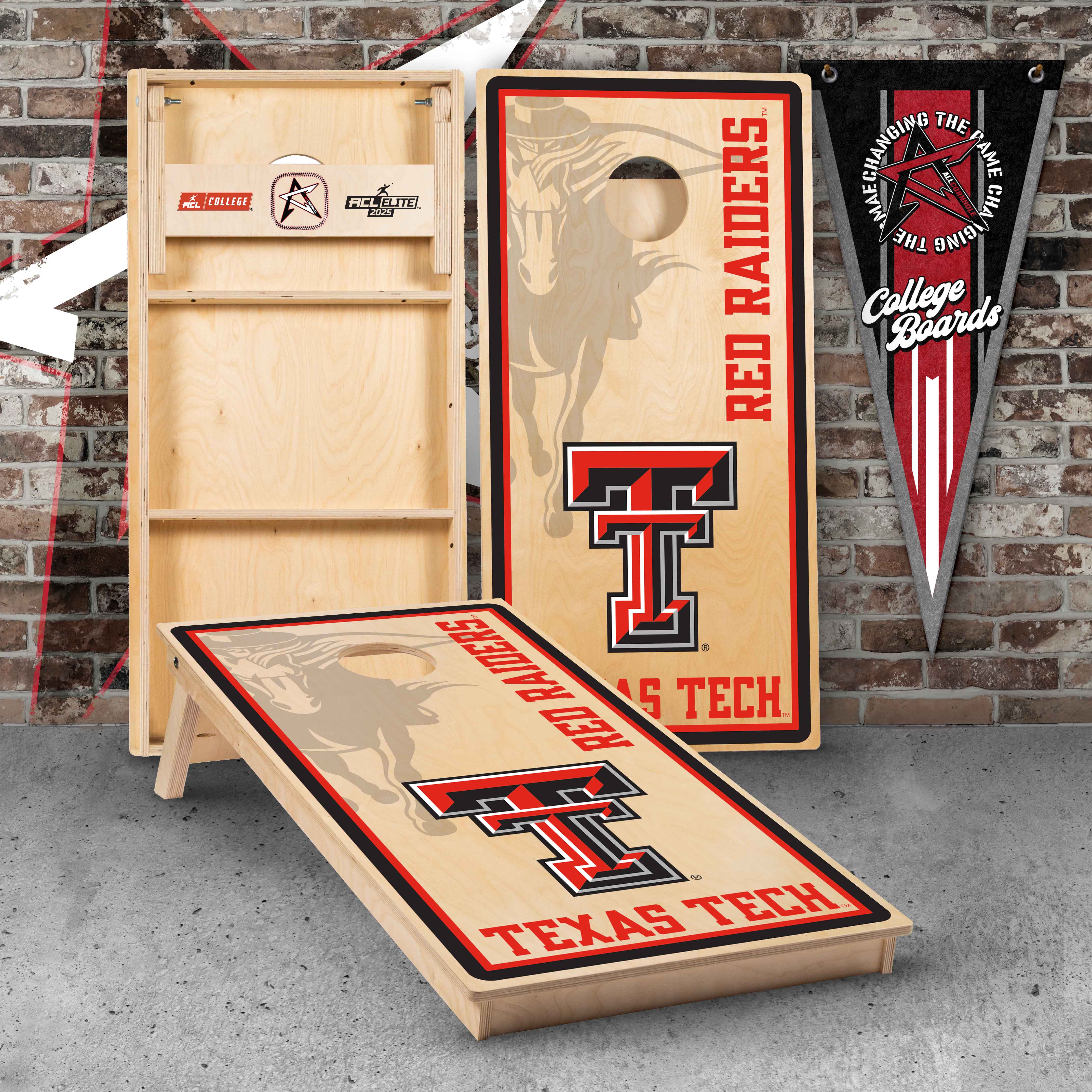 Officially Licensed Collegiate Cornhole Boards - Texas Tech University
