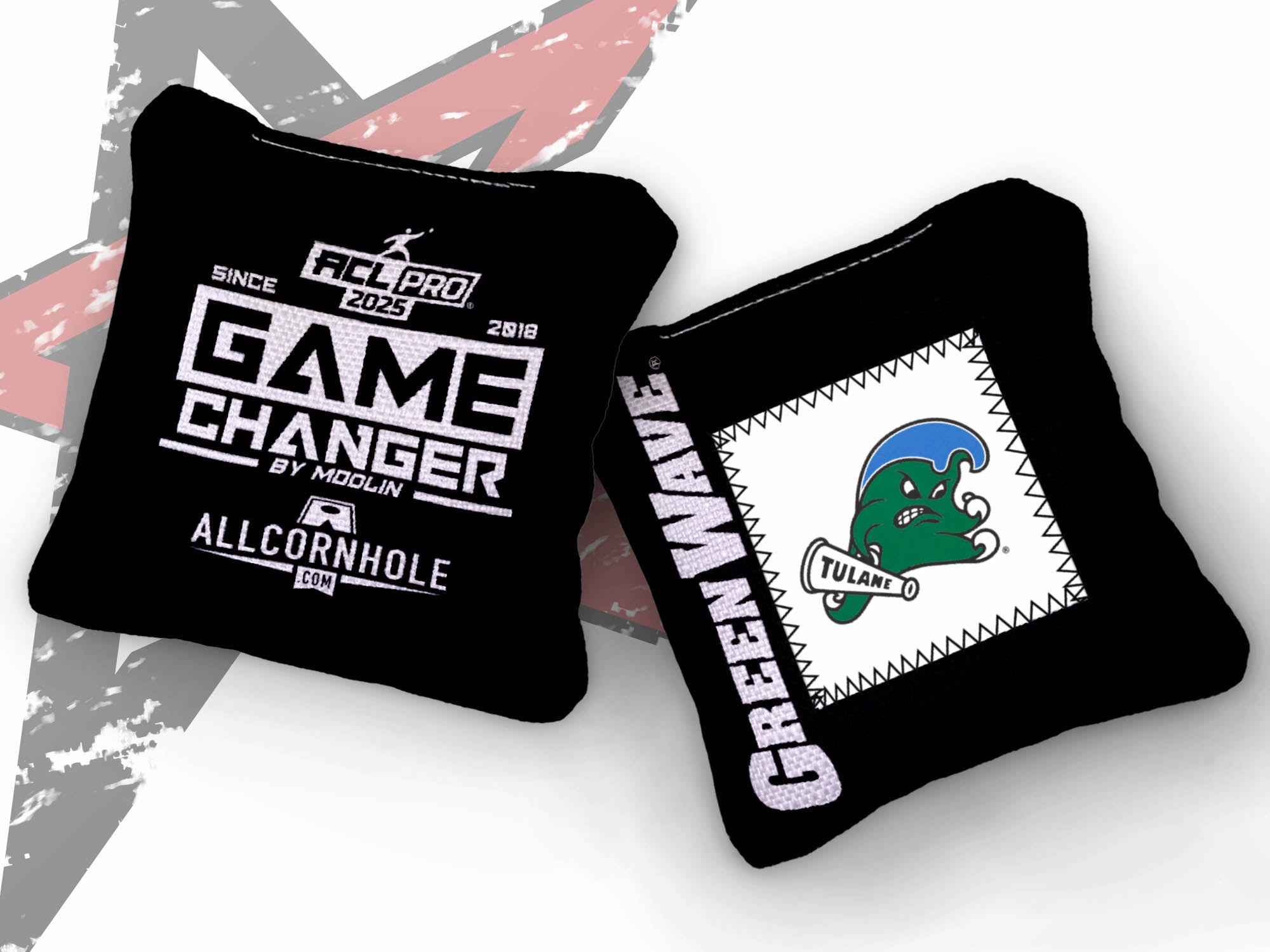 Officially Licensed Collegiate Cornhole Bags - AllCornhole Game Changers - Set of 4 - Tulane University