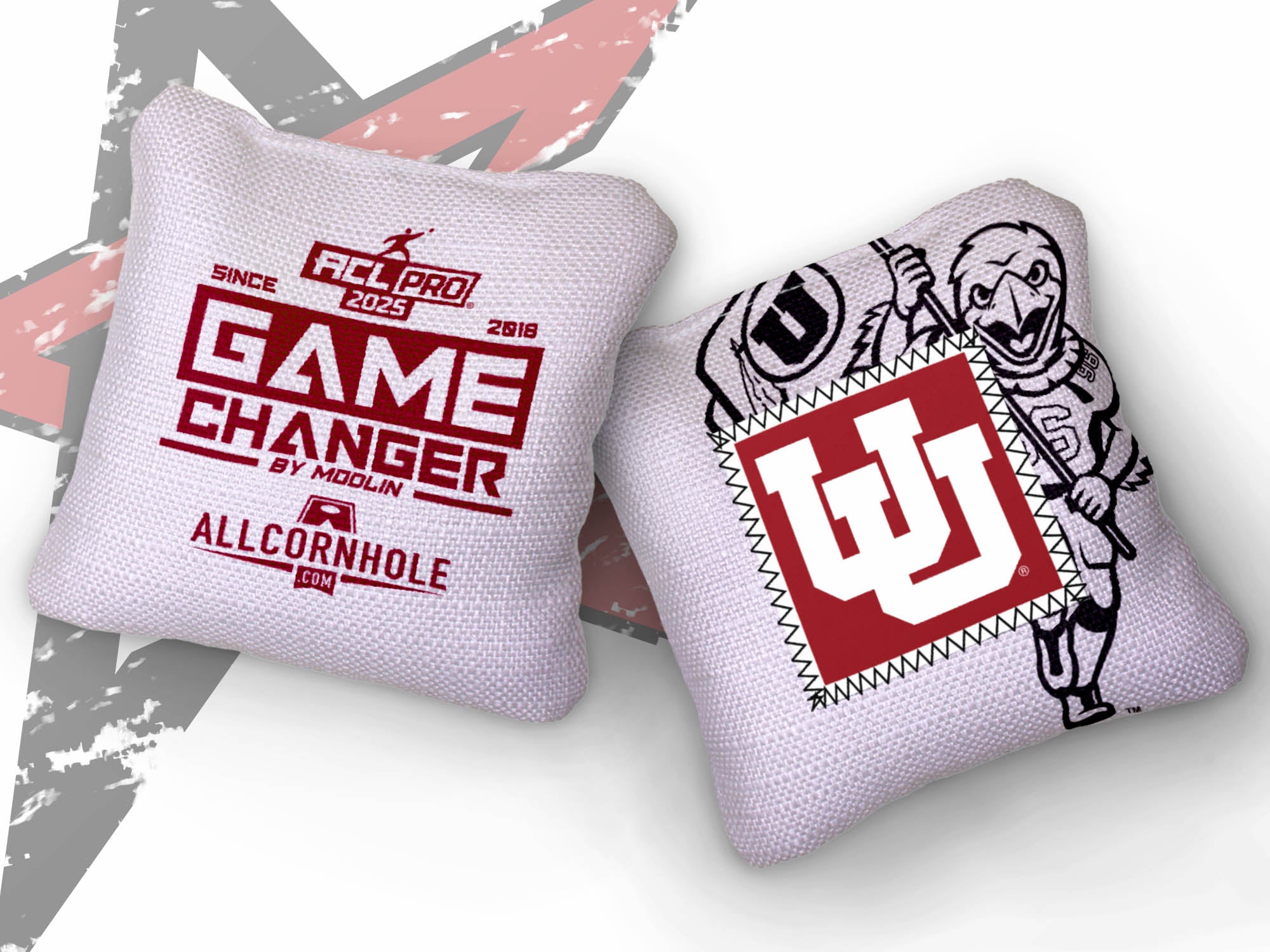 Officially Licensed Collegiate Cornhole Bags - AllCornhole Game Changers - Set of 4 - University of Utah