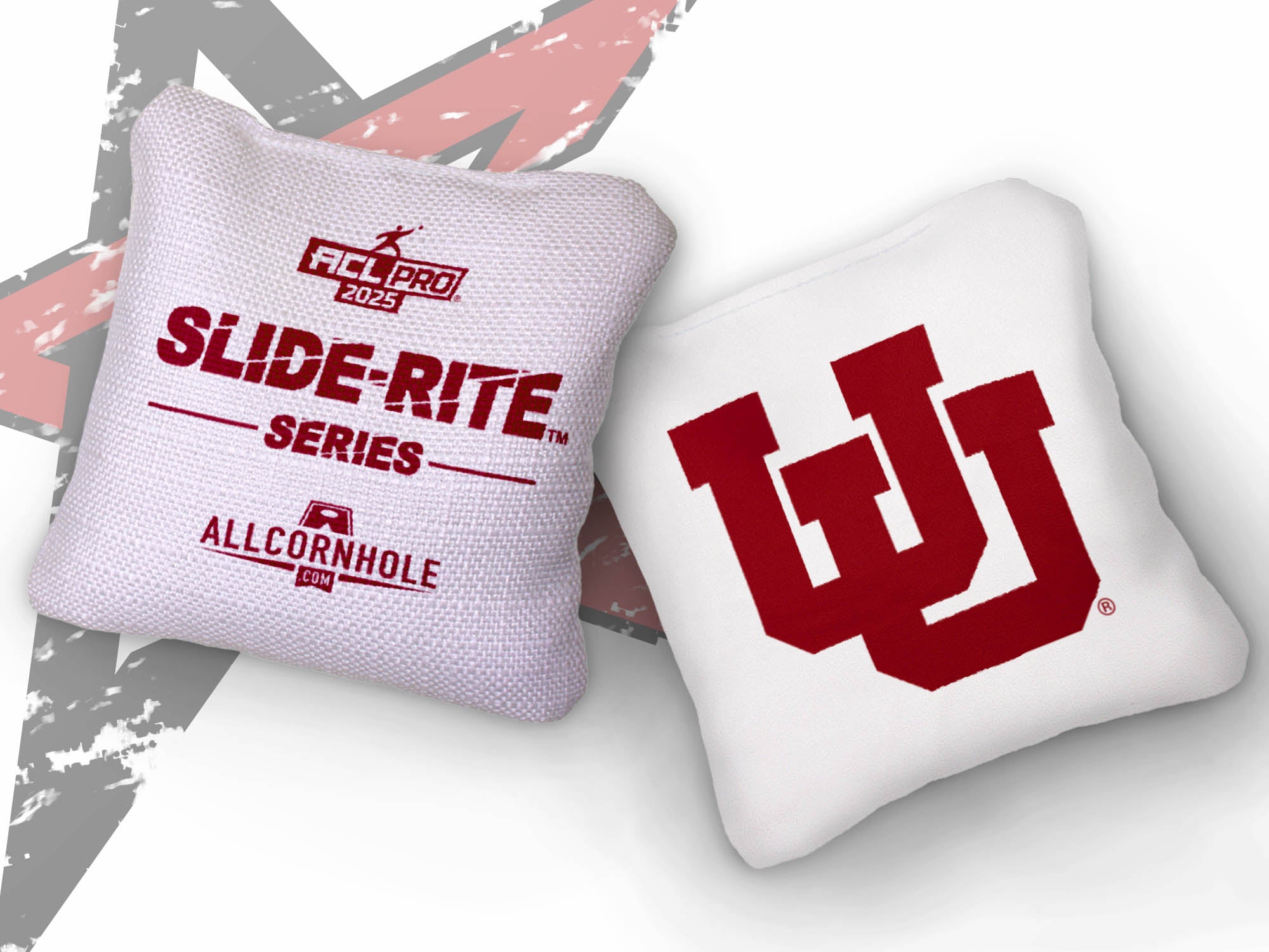 Officially Licensed Collegiate Cornhole Bags - AllCornhole Slide Rite - Set of 4 - University of Utah