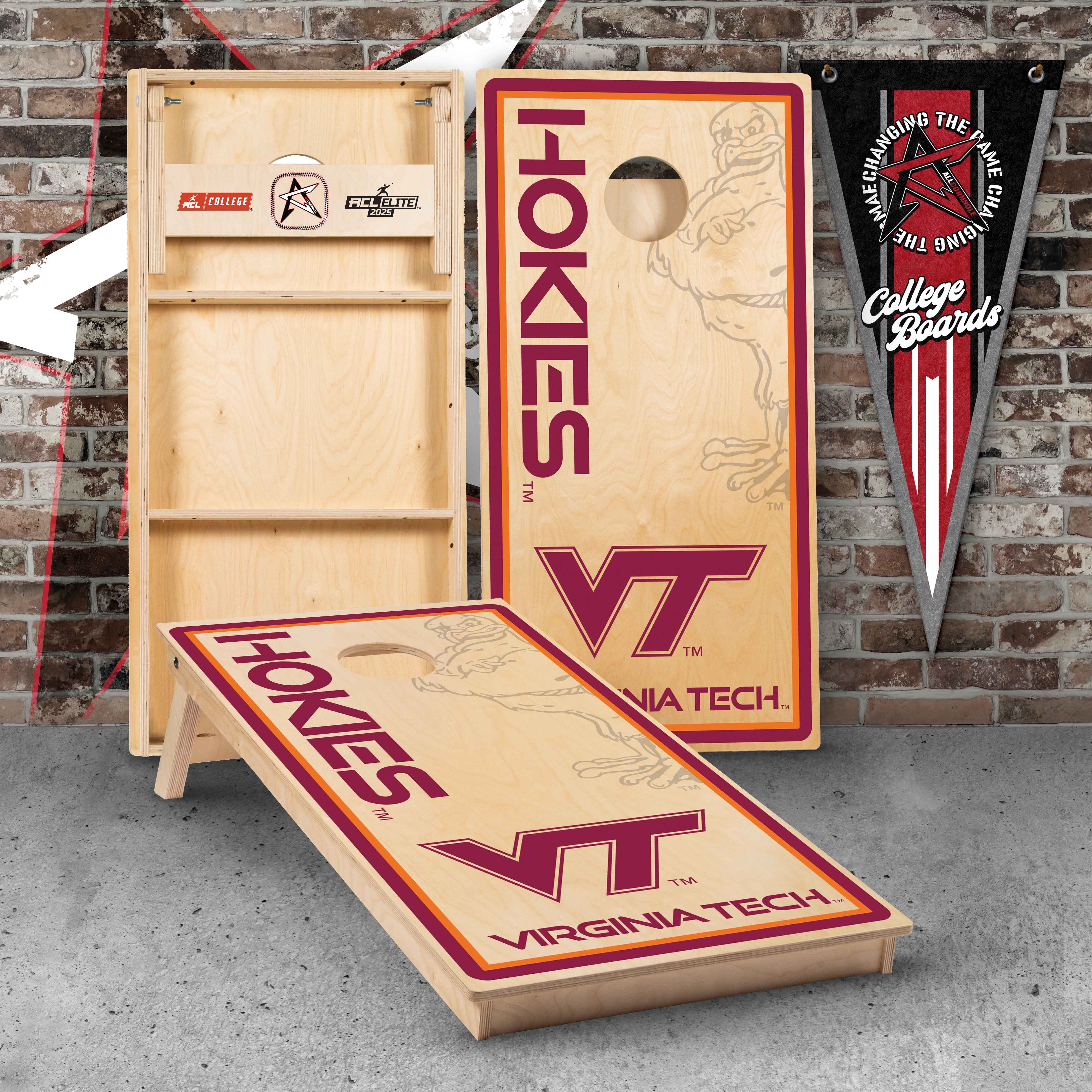 Officially Licensed Collegiate Cornhole Boards - Virginia Tech