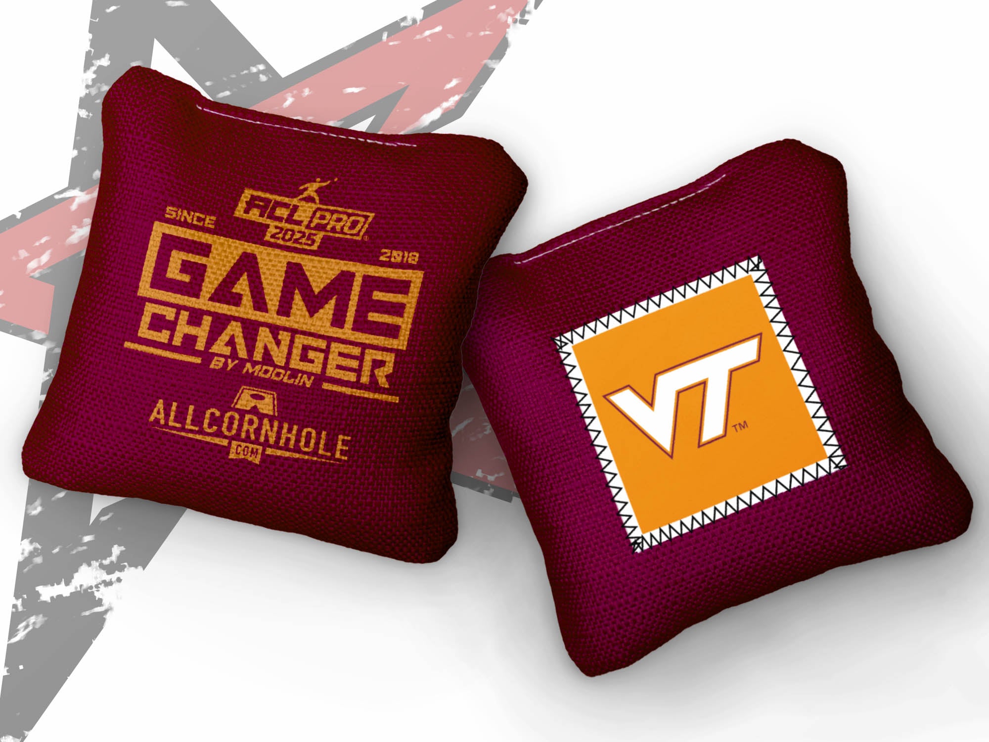 Officially Licensed Collegiate Cornhole Bags - AllCornhole Game Changers - Set of 4 - Virginia Tech