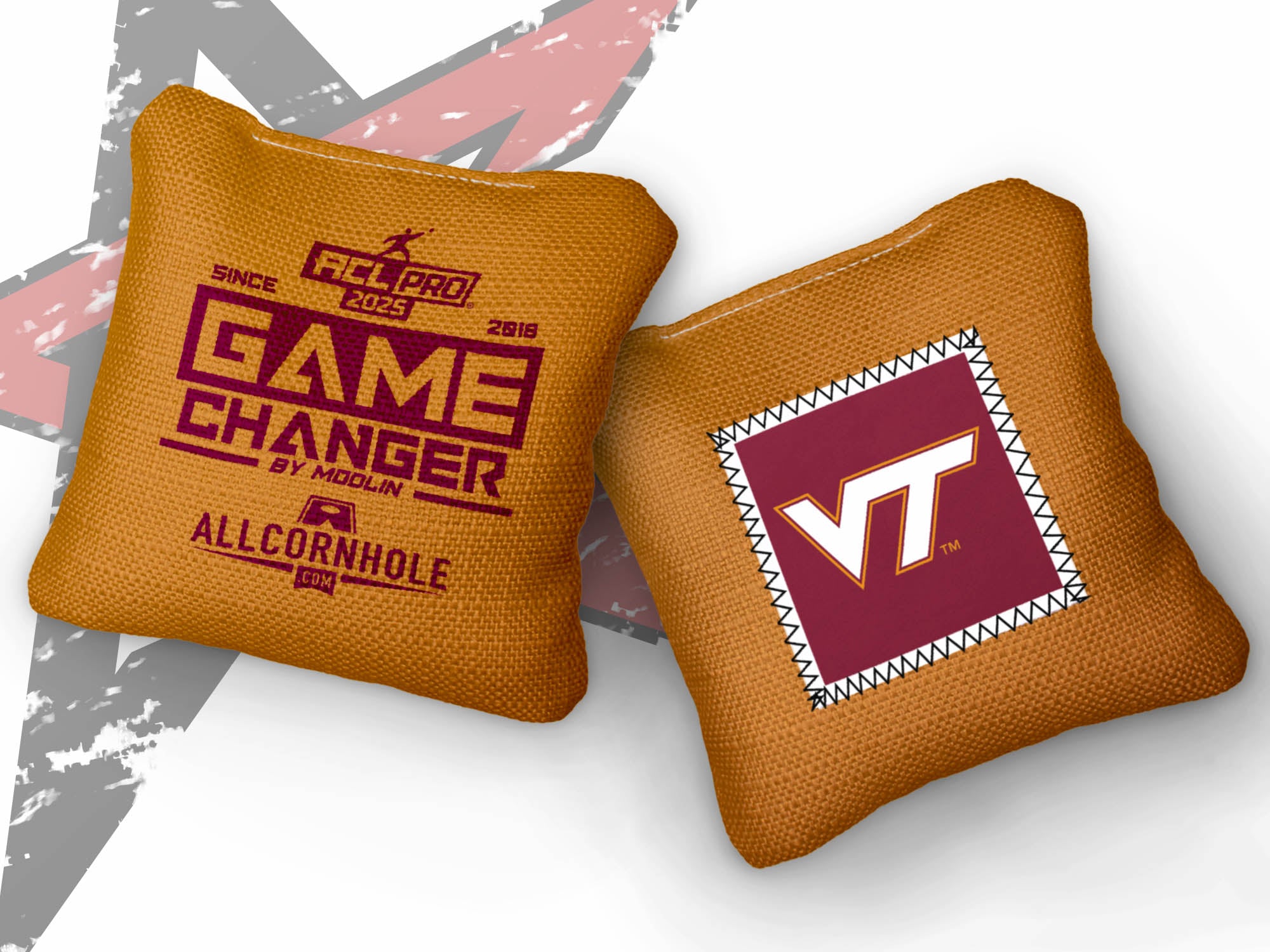 Officially Licensed Collegiate Cornhole Bags - AllCornhole Game Changers - Set of 4 - Virginia Tech